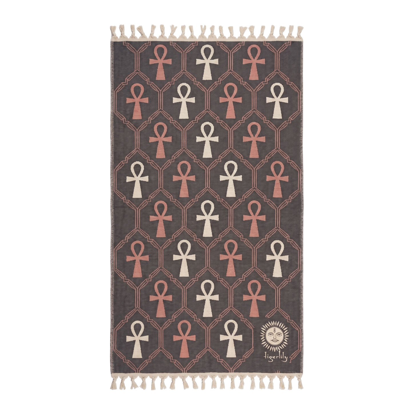 ankh turkish towel pestemal reversible beach towel on a white background