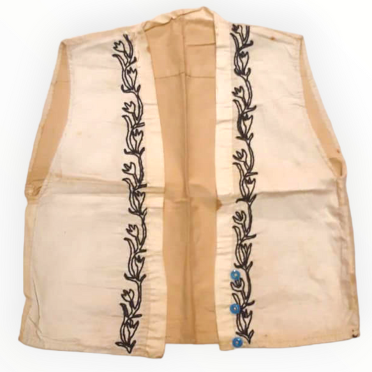 Antique Ottoman Anatolian Cropped Vest - Turkish Folk Cepken