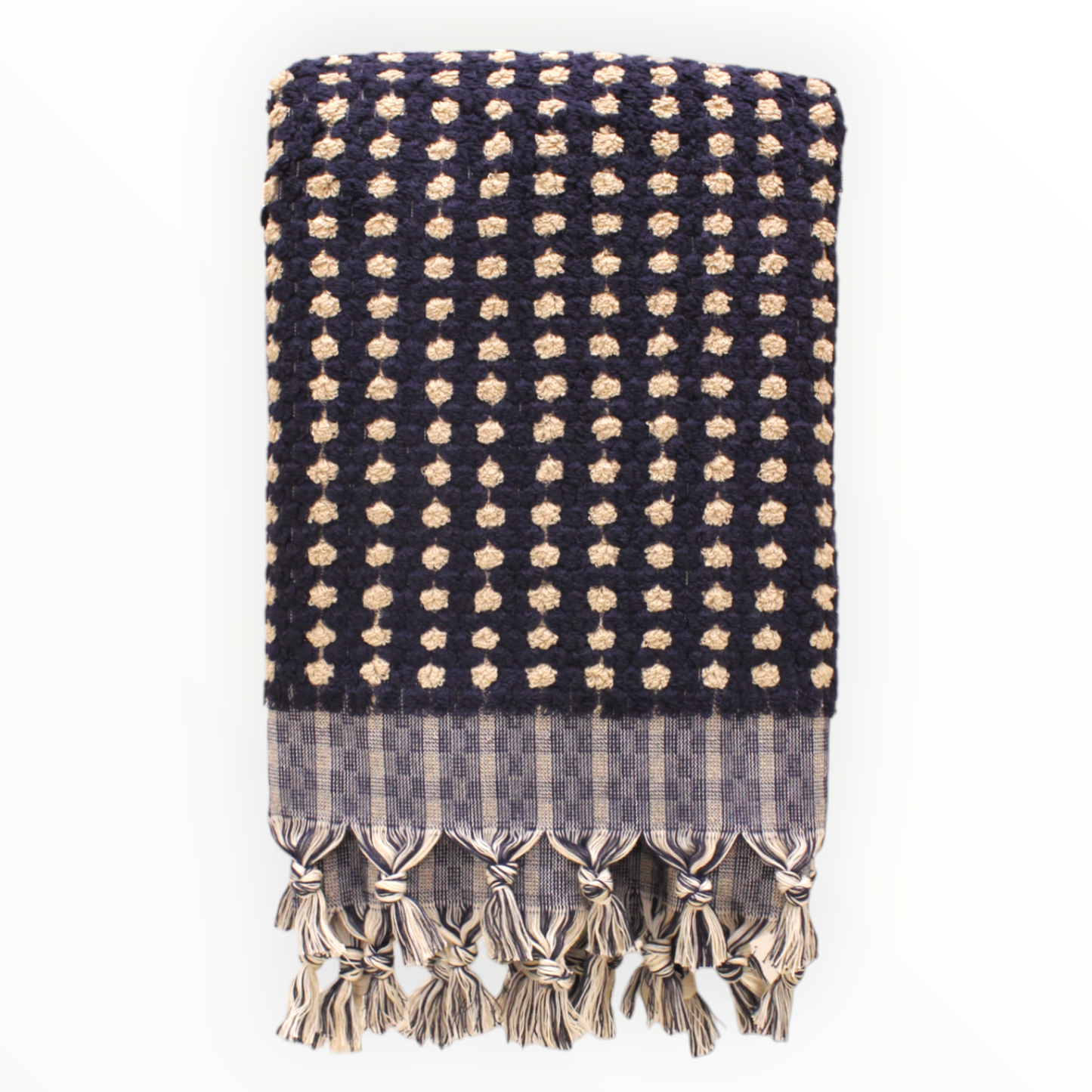 Designer Natural Cotton Hand-Woven Turkish Terry Hammam Towel