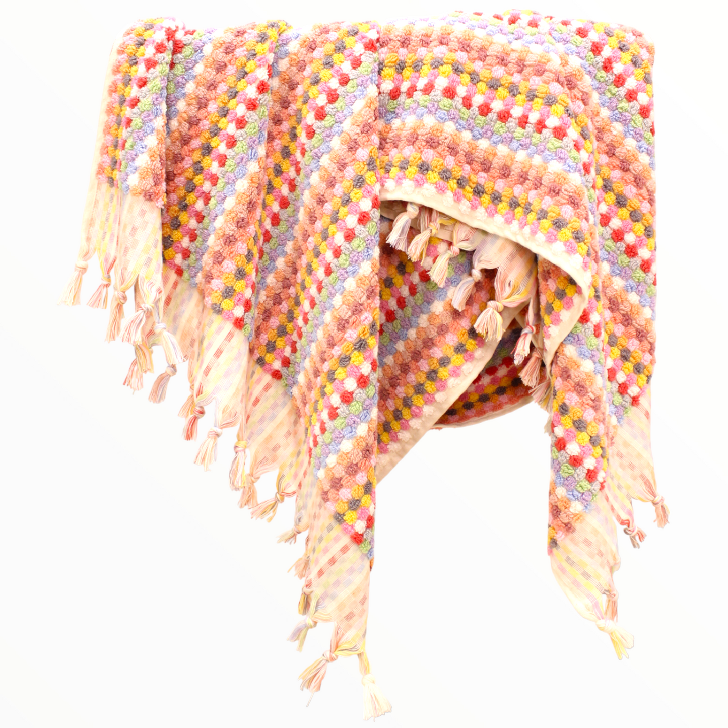 Designer Natural Cotton Hand-Woven Turkish Terry Hammam Towel