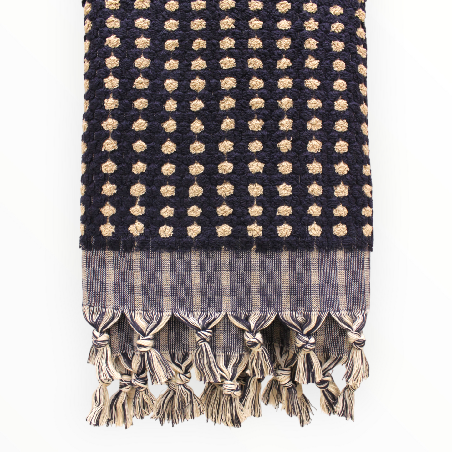 Designer Natural Cotton Hand-Woven Turkish Terry Hammam Towel