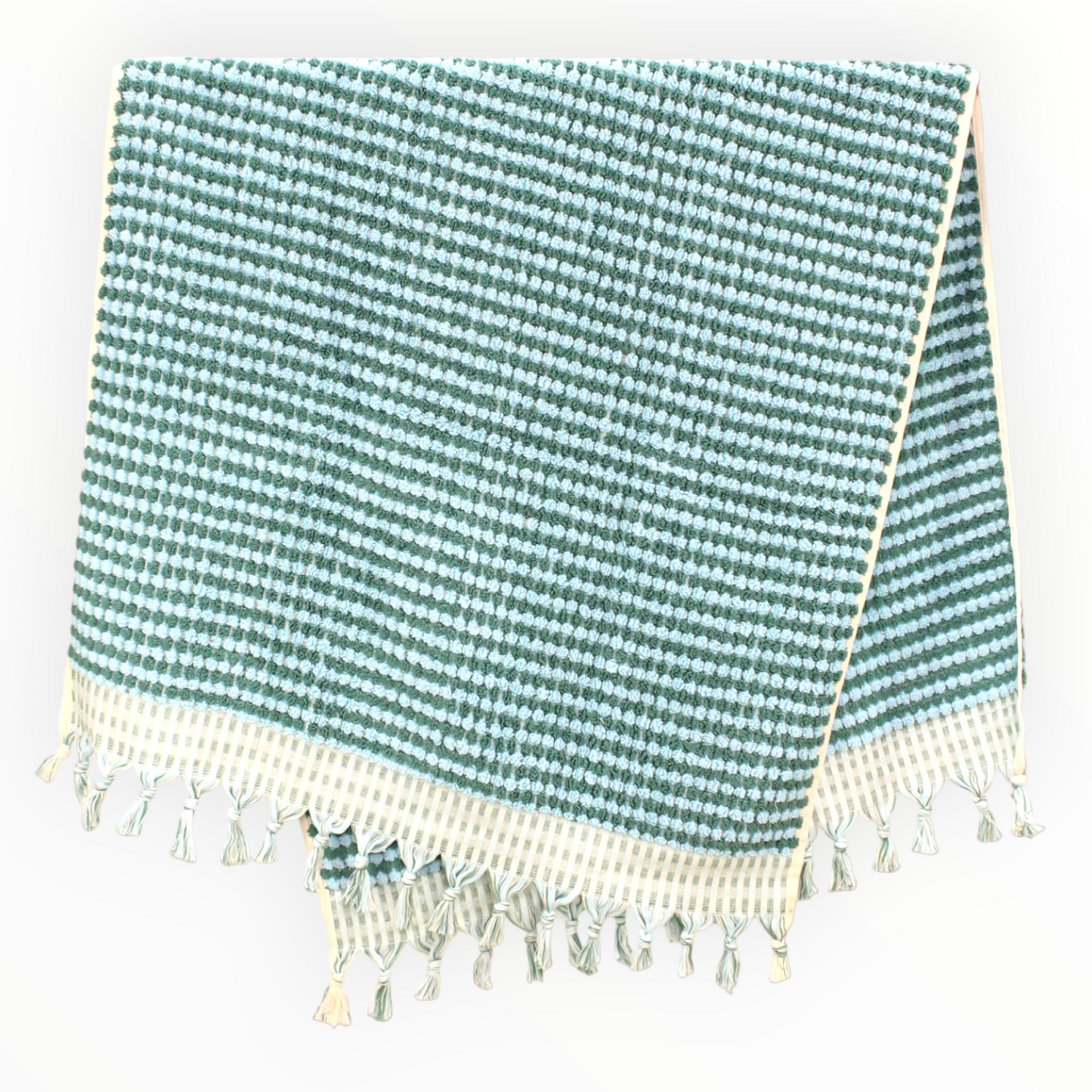 Designer Natural Cotton Hand-Woven Turkish Terry Hammam Towel