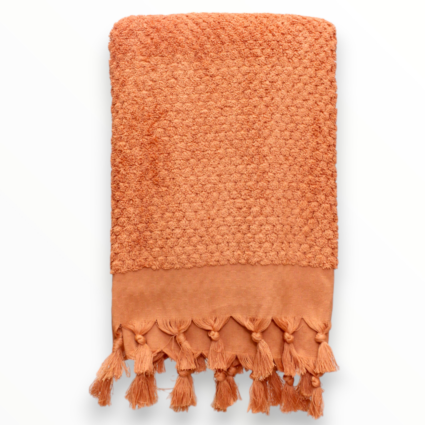 Elegant Natural Cotton Hand-Woven Turkish Terry Hammam Towel