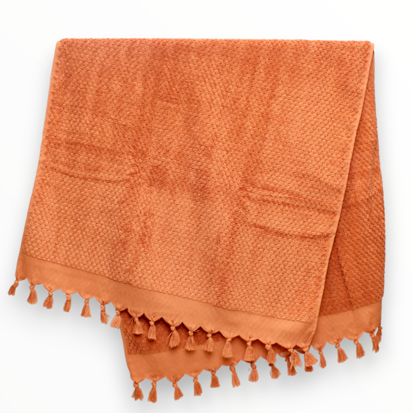 Elegant Natural Cotton Hand-Woven Turkish Terry Hammam Towel