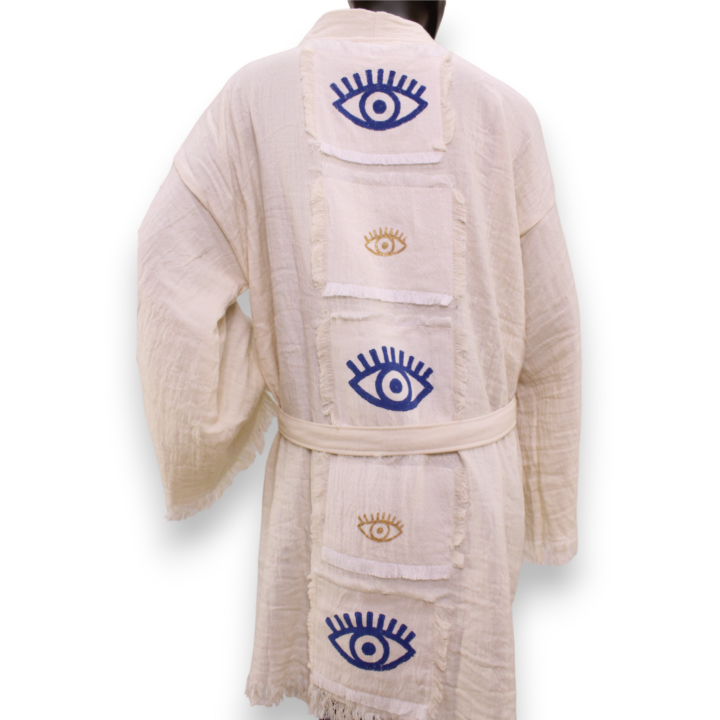 Evil Eye Turkish Towel Kimono Kaftan Bathrobe