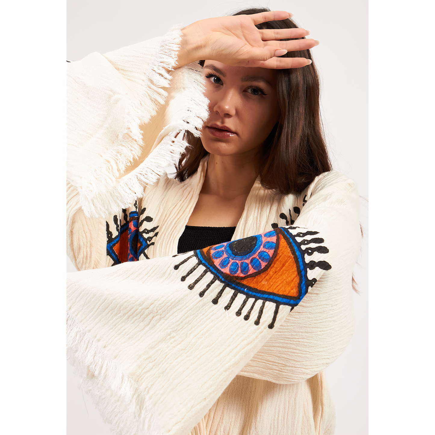 Evil Eye Turkish Towel Kimono Kaftan Bathrobe