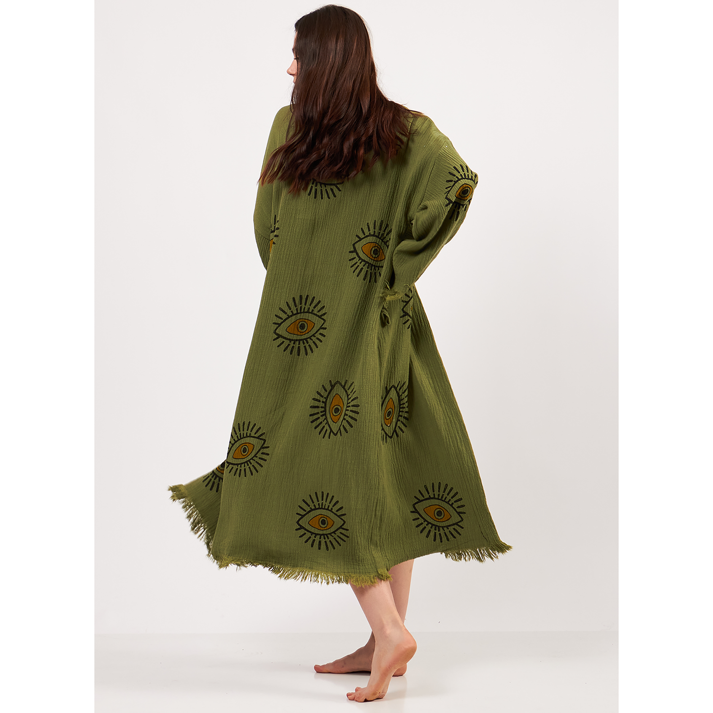 Evil Eye Turkish Towel Kimono Kaftan Bathrobe