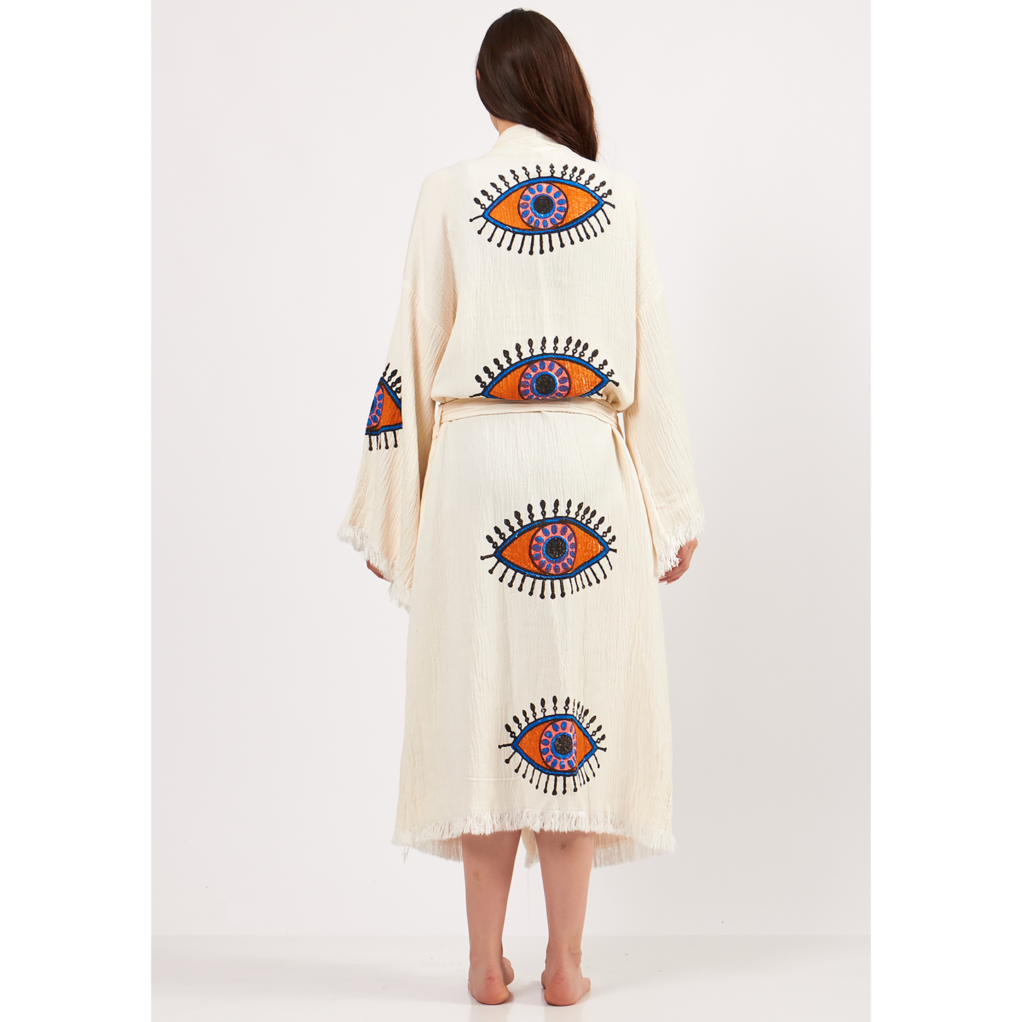 Evil Eye Turkish Towel Kimono Kaftan Bathrobe
