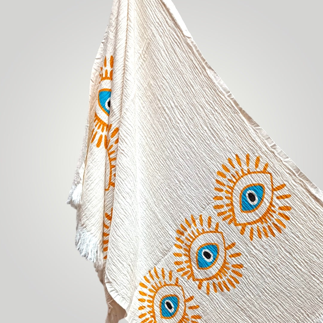 Evil Eye Turkish Towel Pestemal - Beach Towel