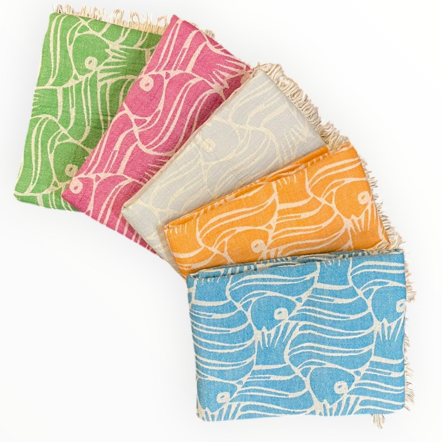 Fish Pattern Turkish Towel - Pestemal