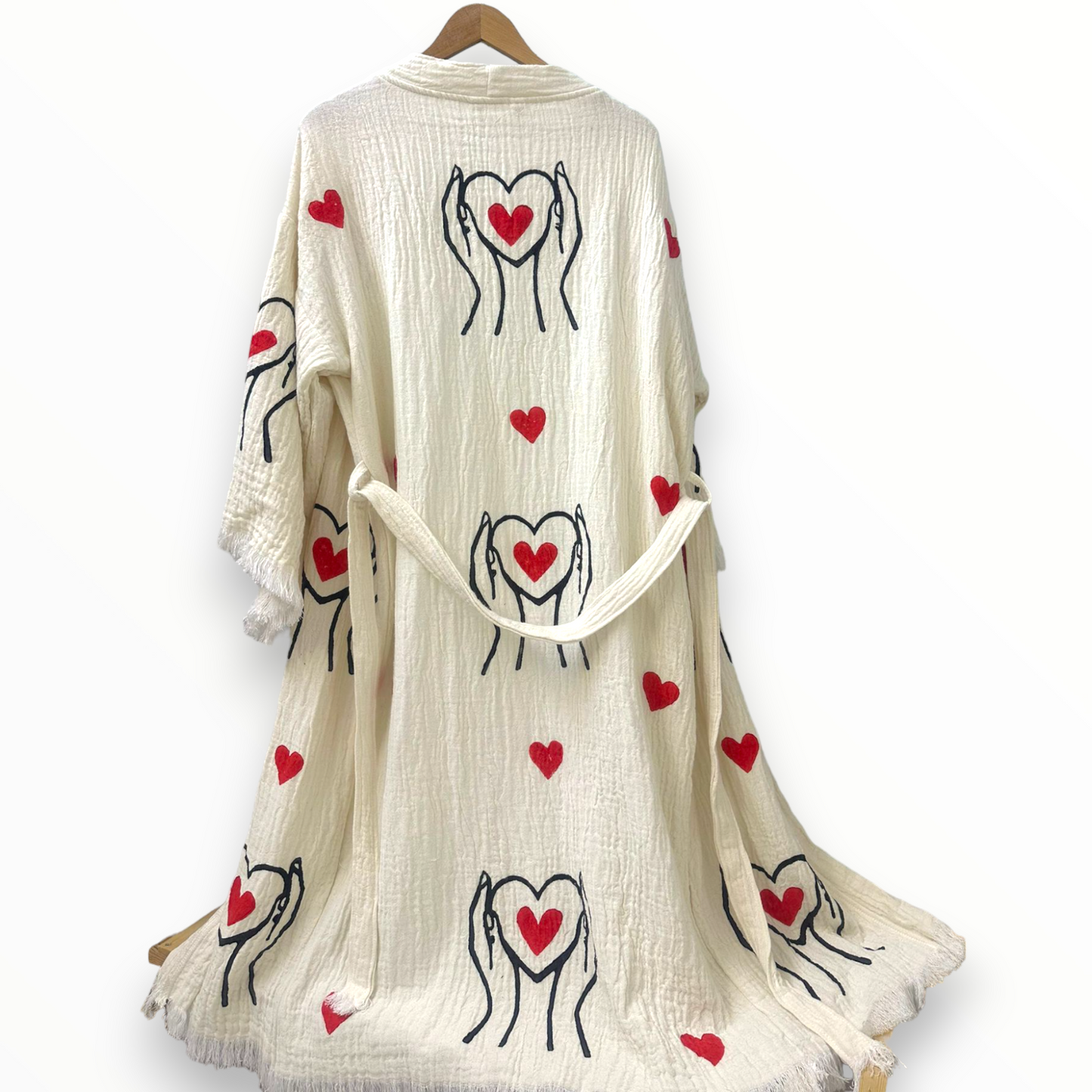 Valentine Days Turkish Towel Kimono Robe Kaftan