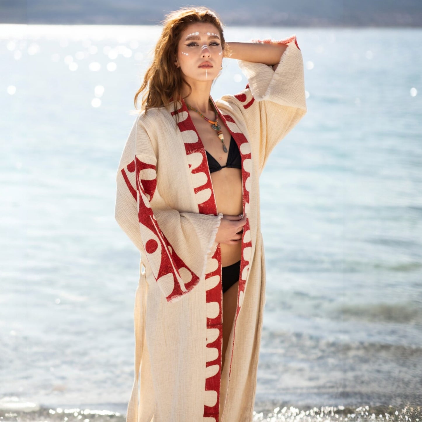Hand Woven Linen Kimono Robe