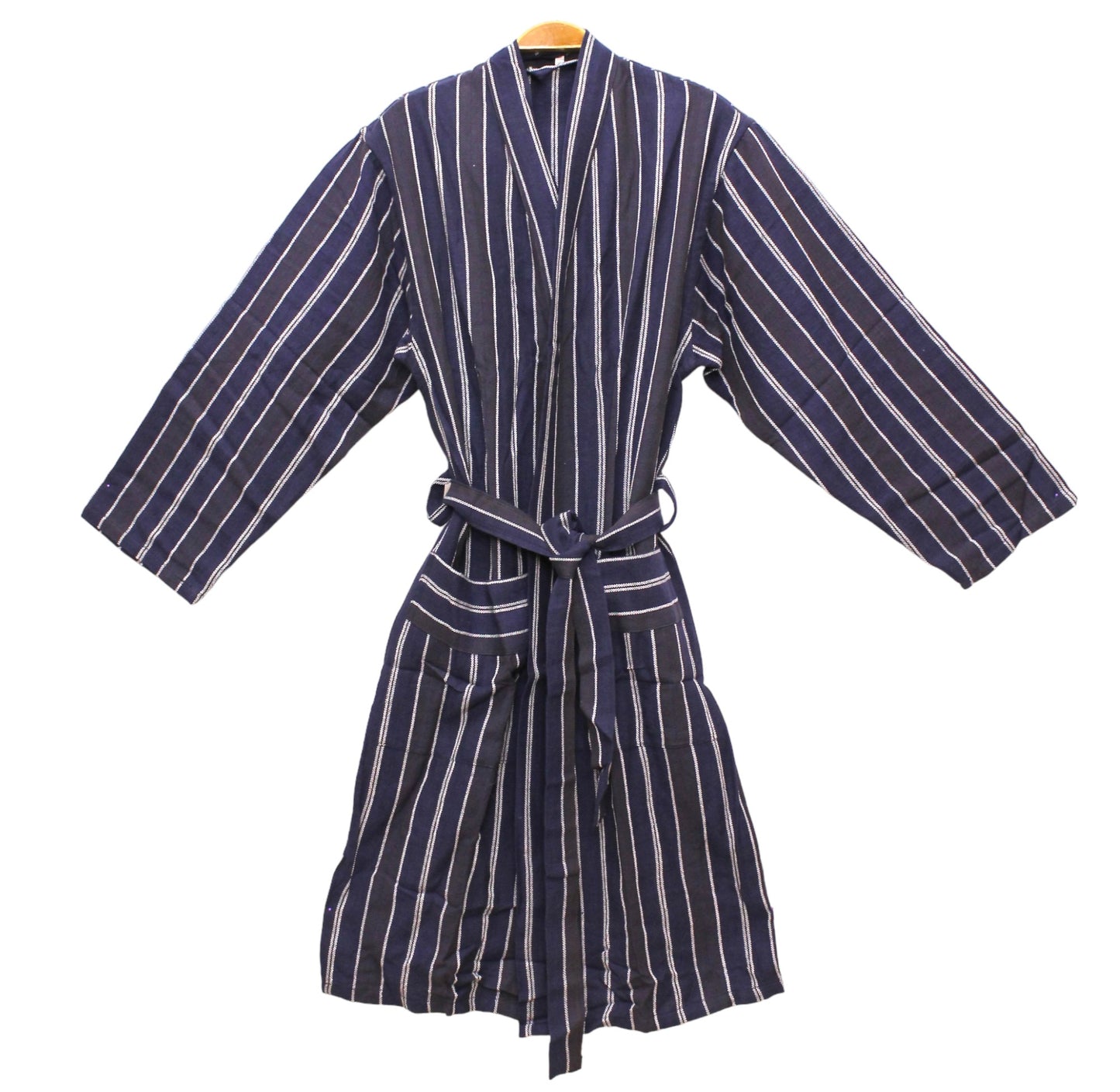 Hand Woven Linen Stripe Design Antiochia Pestemal Bathrobe