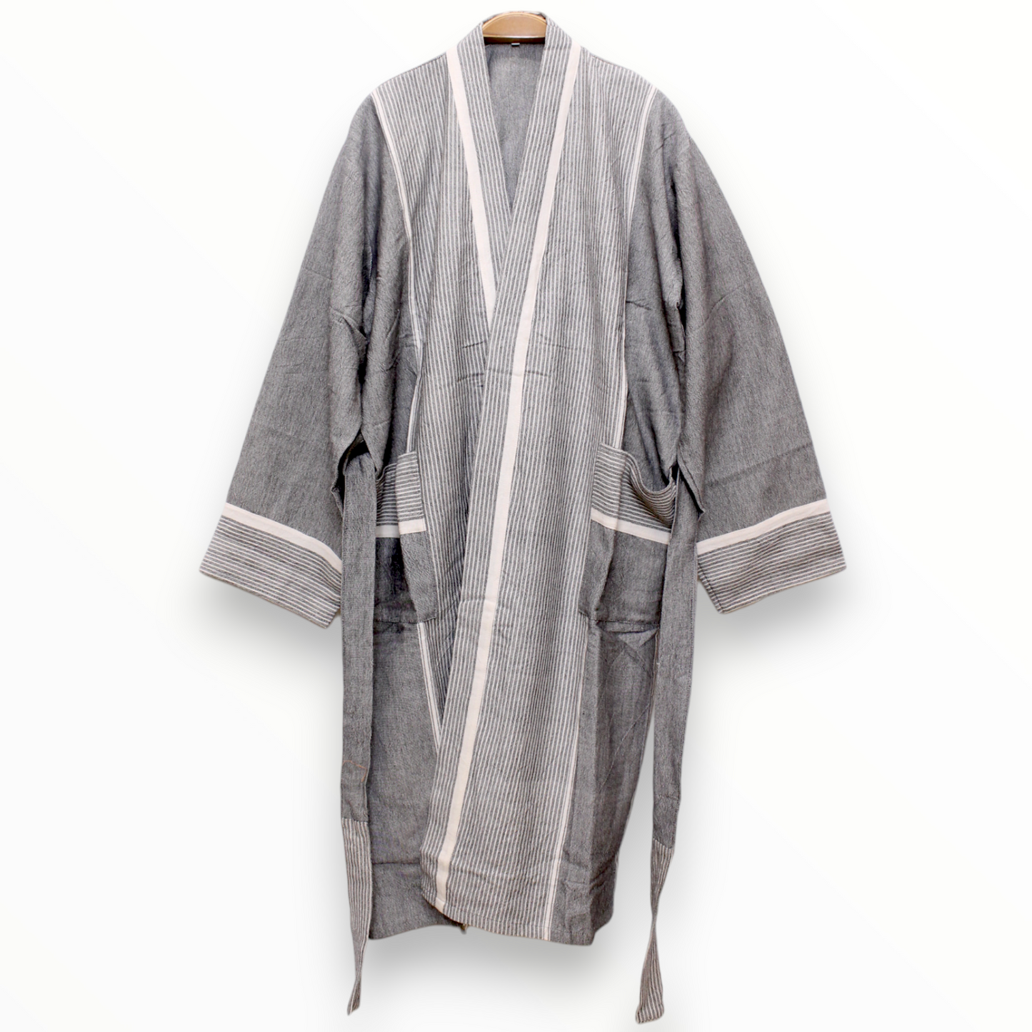 Hand Woven Linen Unisex Turkish Towel Pestemal Bathrobe