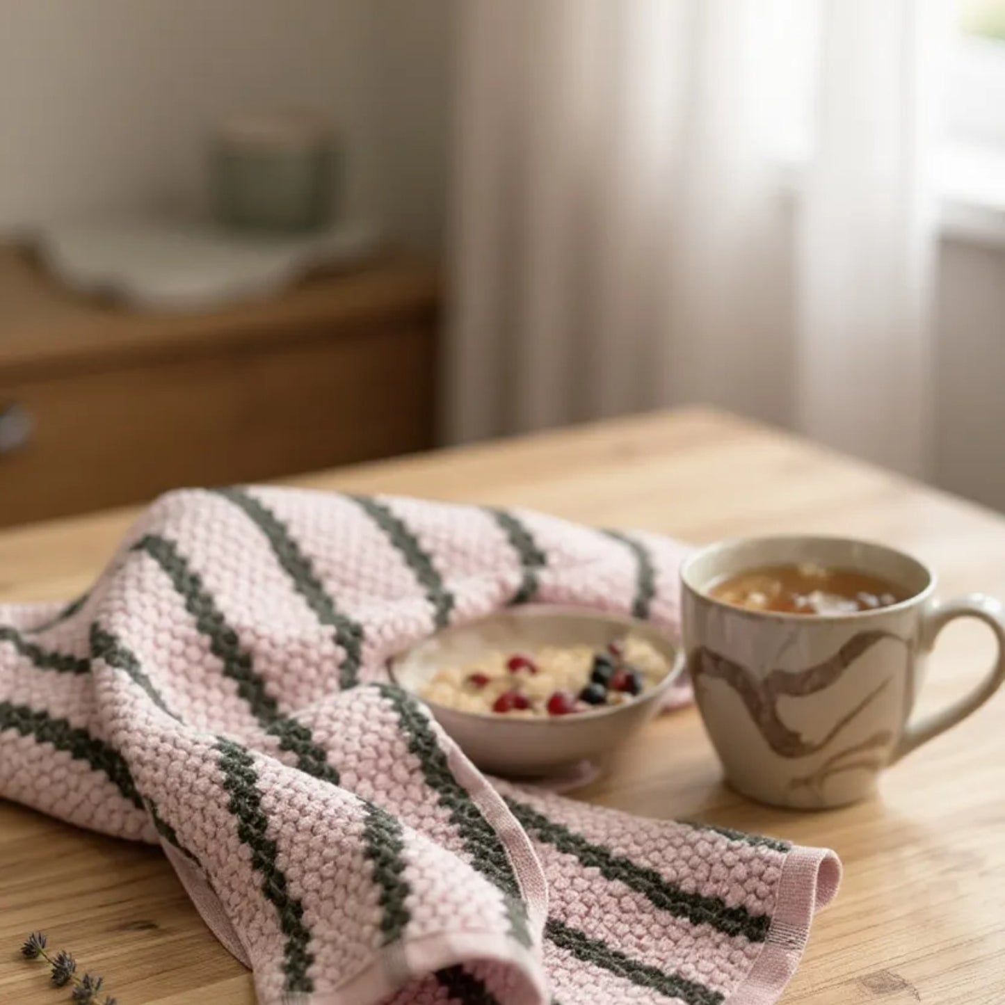 Handmade Natural Cotton Turkish Hand Towel – Stripe Collection