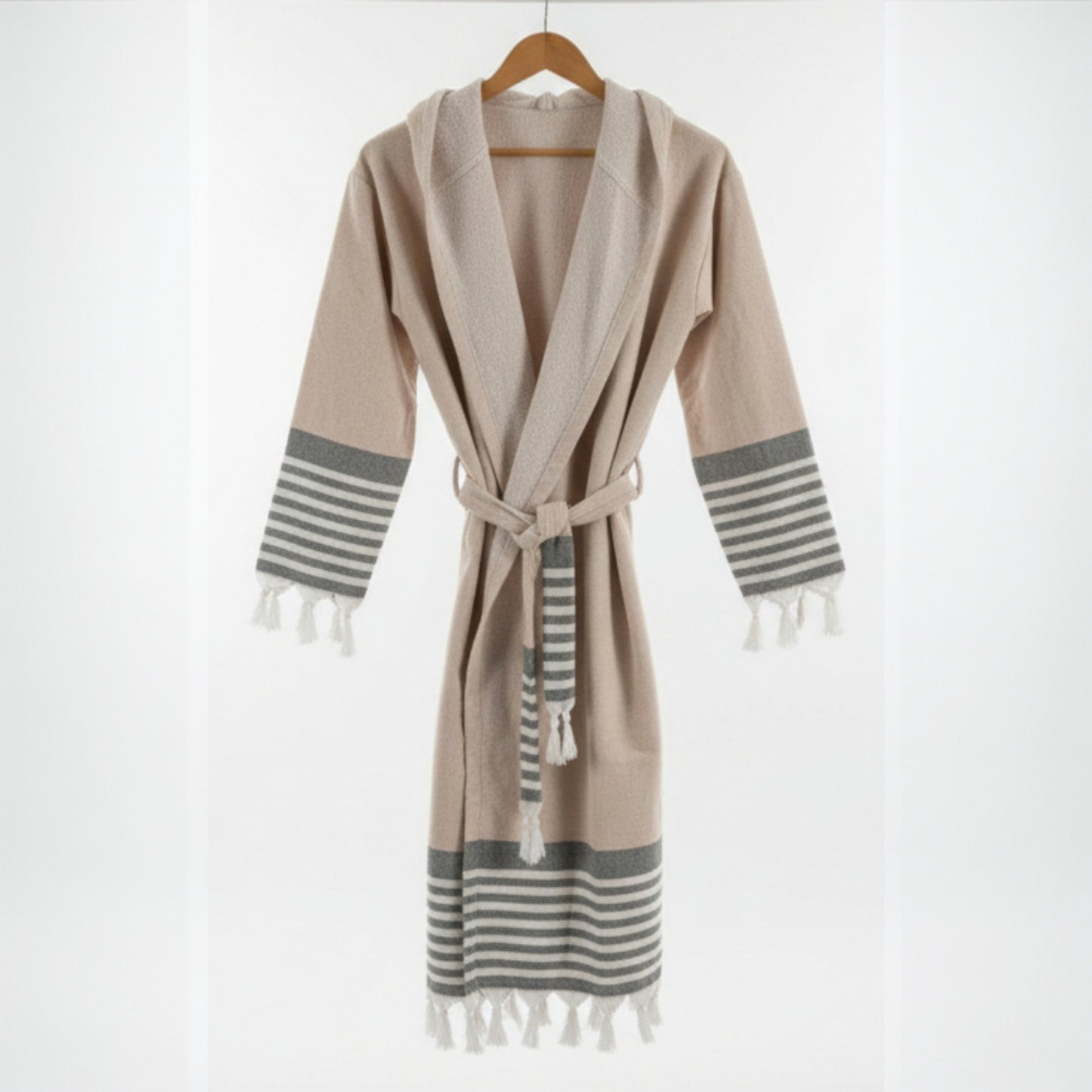 Handwoven Dual-Sided Turkish Cotton Bathrobe – Terry & Pestemal