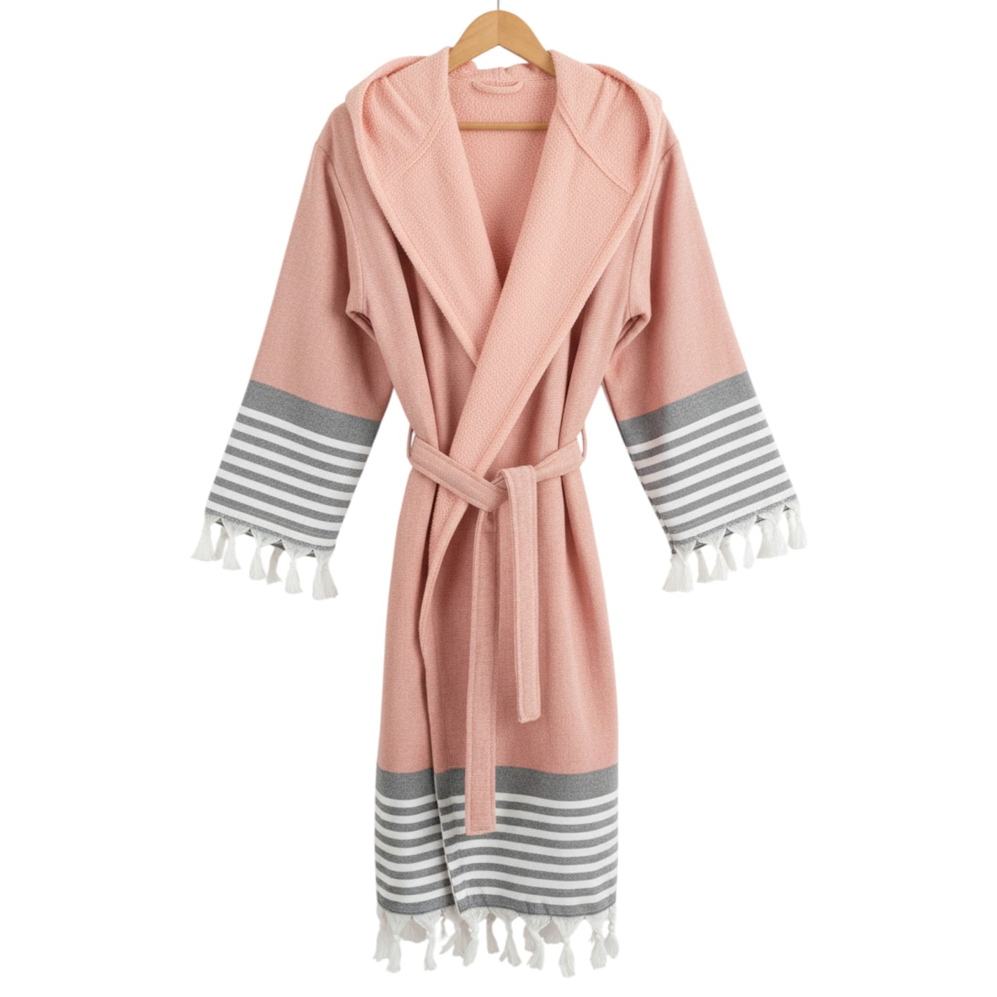 Handwoven Dual-Sided Turkish Cotton Bathrobe – Terry & Pestemal