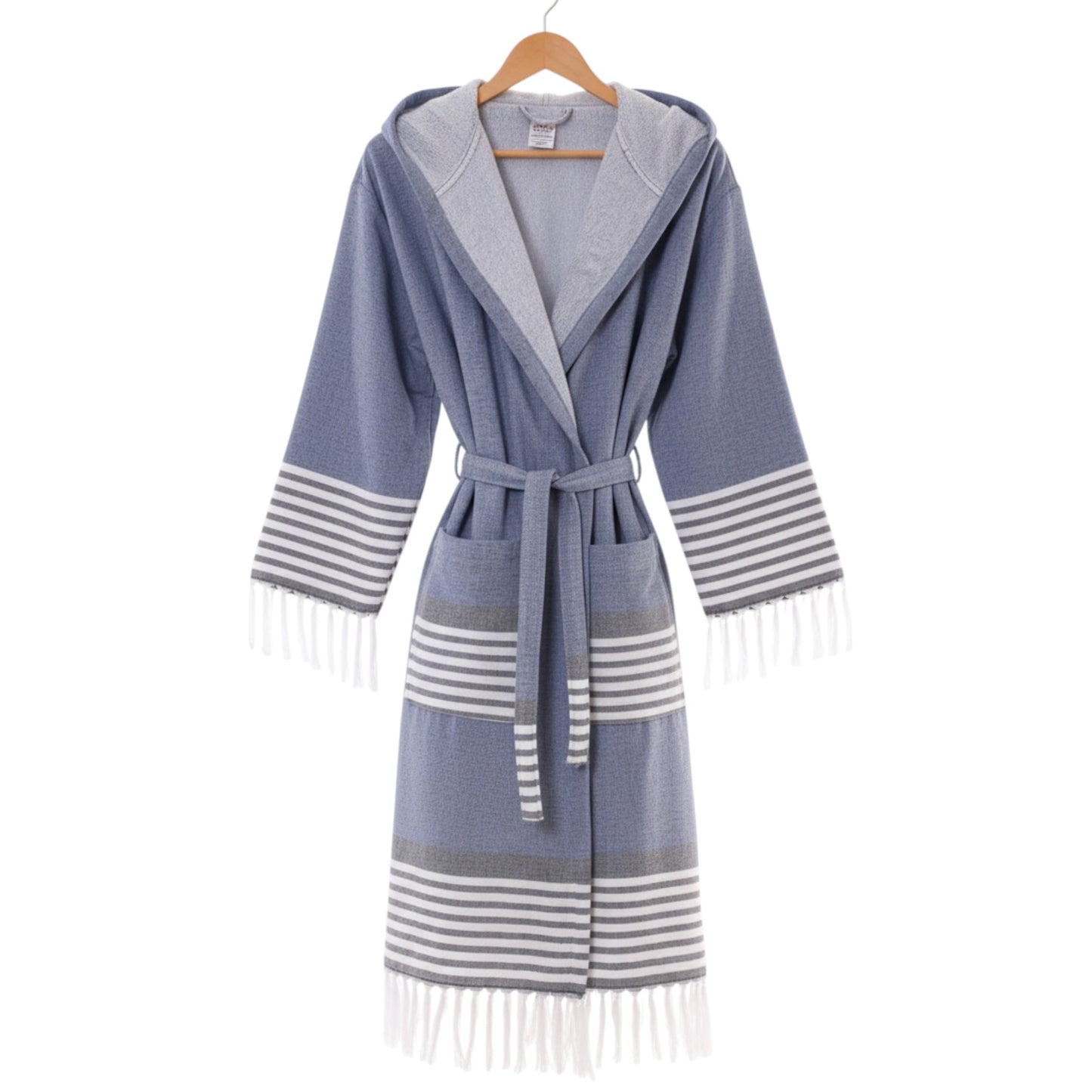 Handwoven Dual-Sided Turkish Cotton Bathrobe – Terry & Pestemal