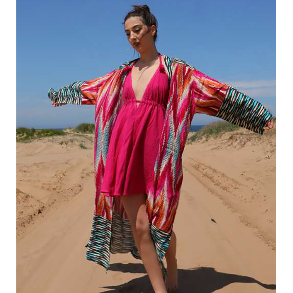 Herbal Silk Kimono Kaftan