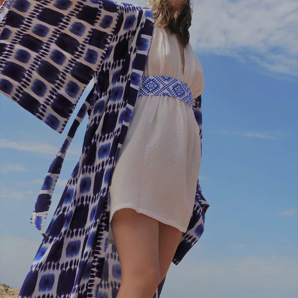 Herbal Silk Kimono Kaftan