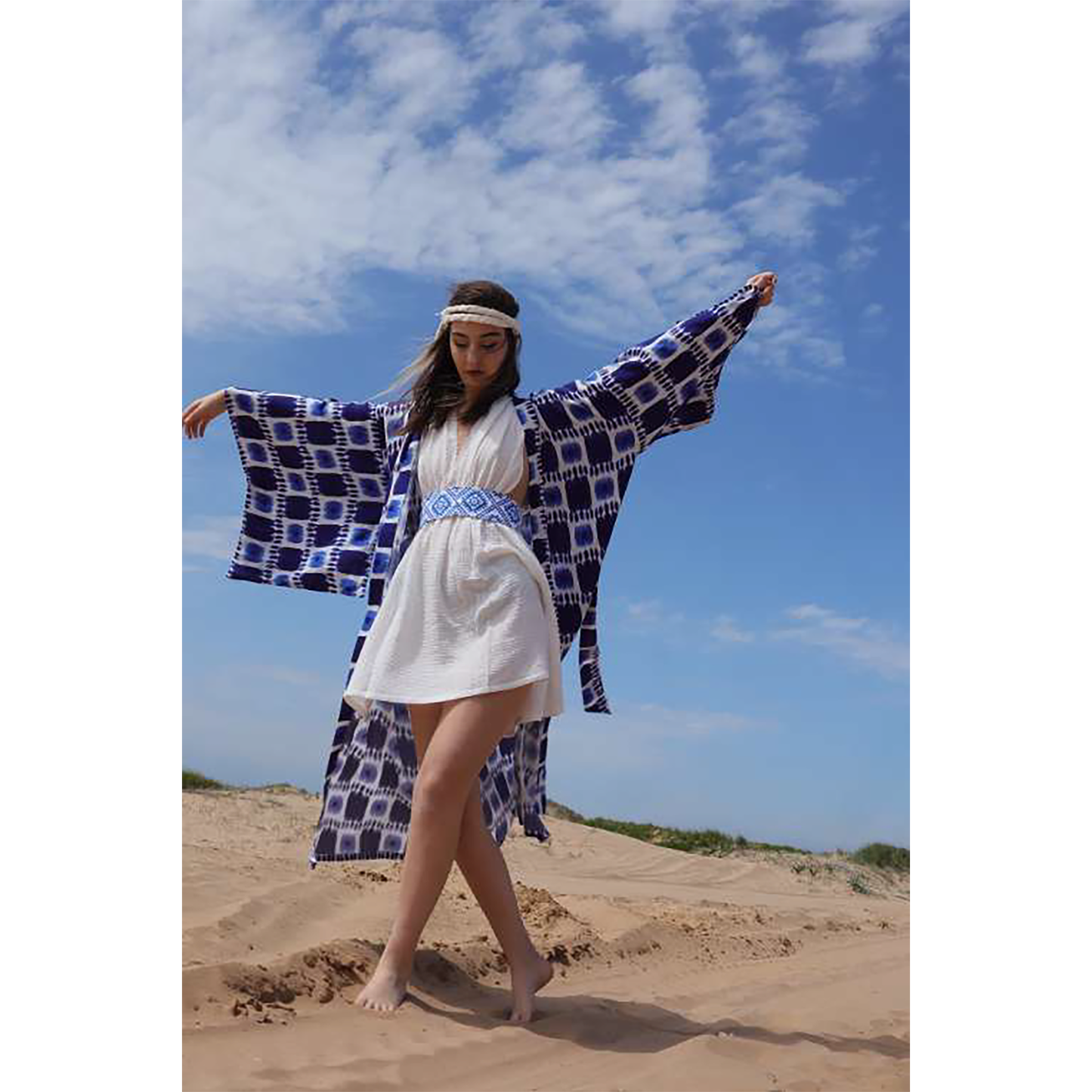 Herbal Silk Kimono Kaftan