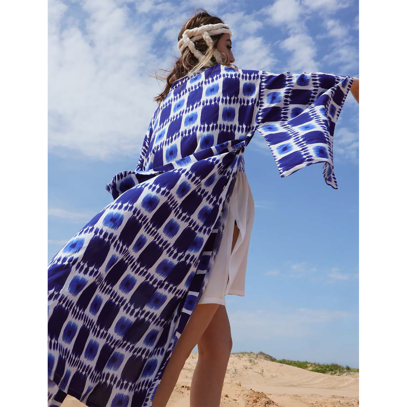 Herbal Silk Kimono Kaftan