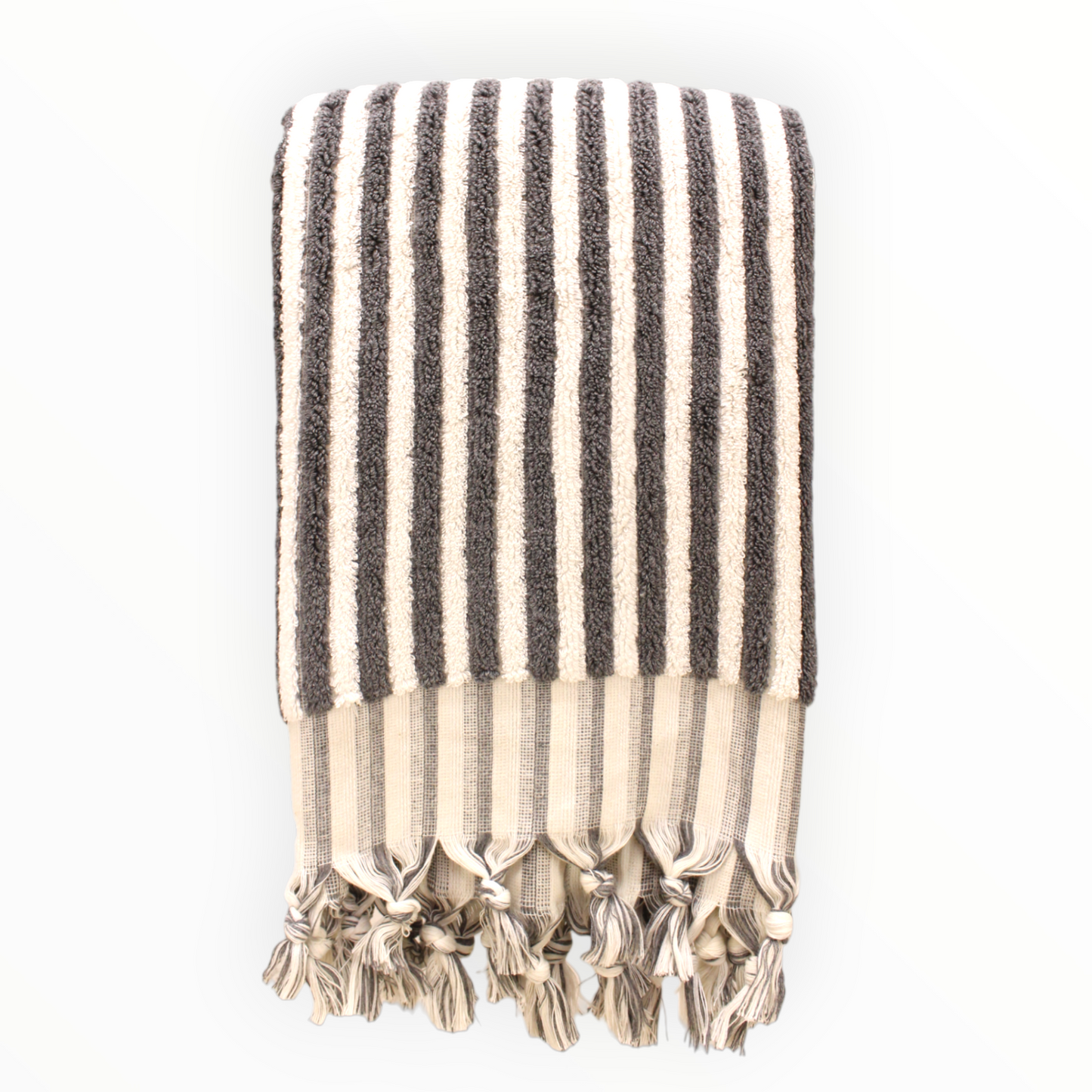 Designer Natural Cotton Hand-Woven Turkish Terry Hammam Towel