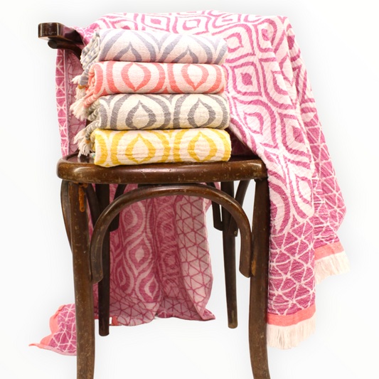 Ikat Design Turkish Towel Pestemal Peshtemal, Beach Towel