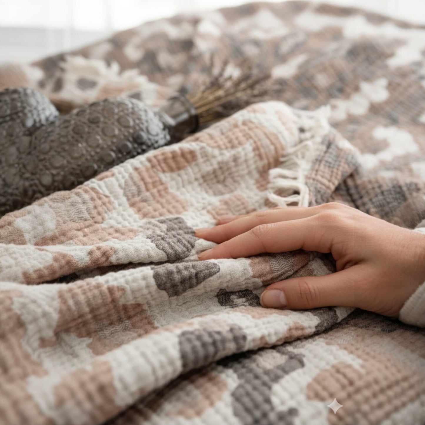 Leopard Design 4-Layer Muslin Bedspread – Elegant, Comfortable & Naturally Crafted