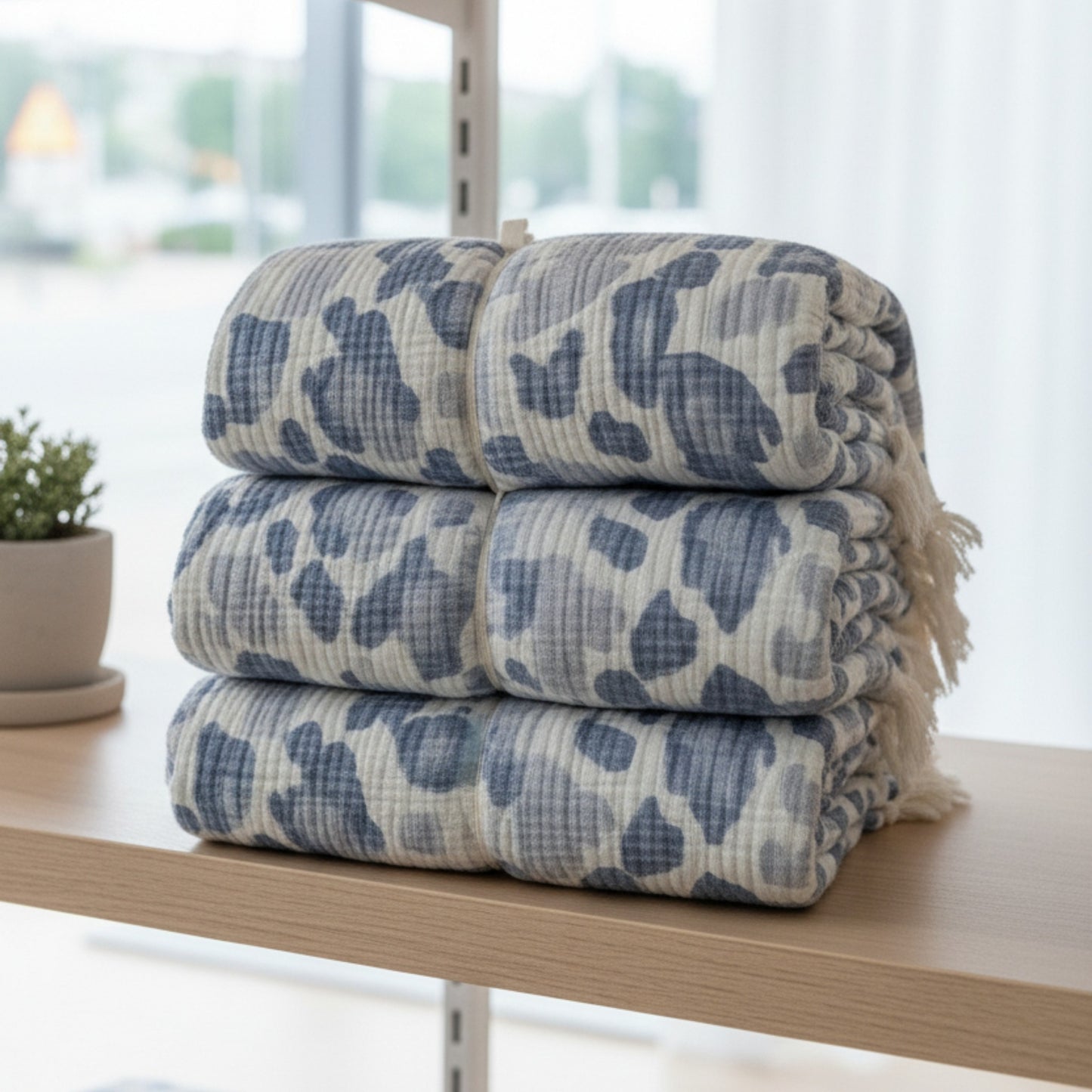 Leopard Design 4-Layer Muslin Bedspread – Elegant, Comfortable & Naturally Crafted