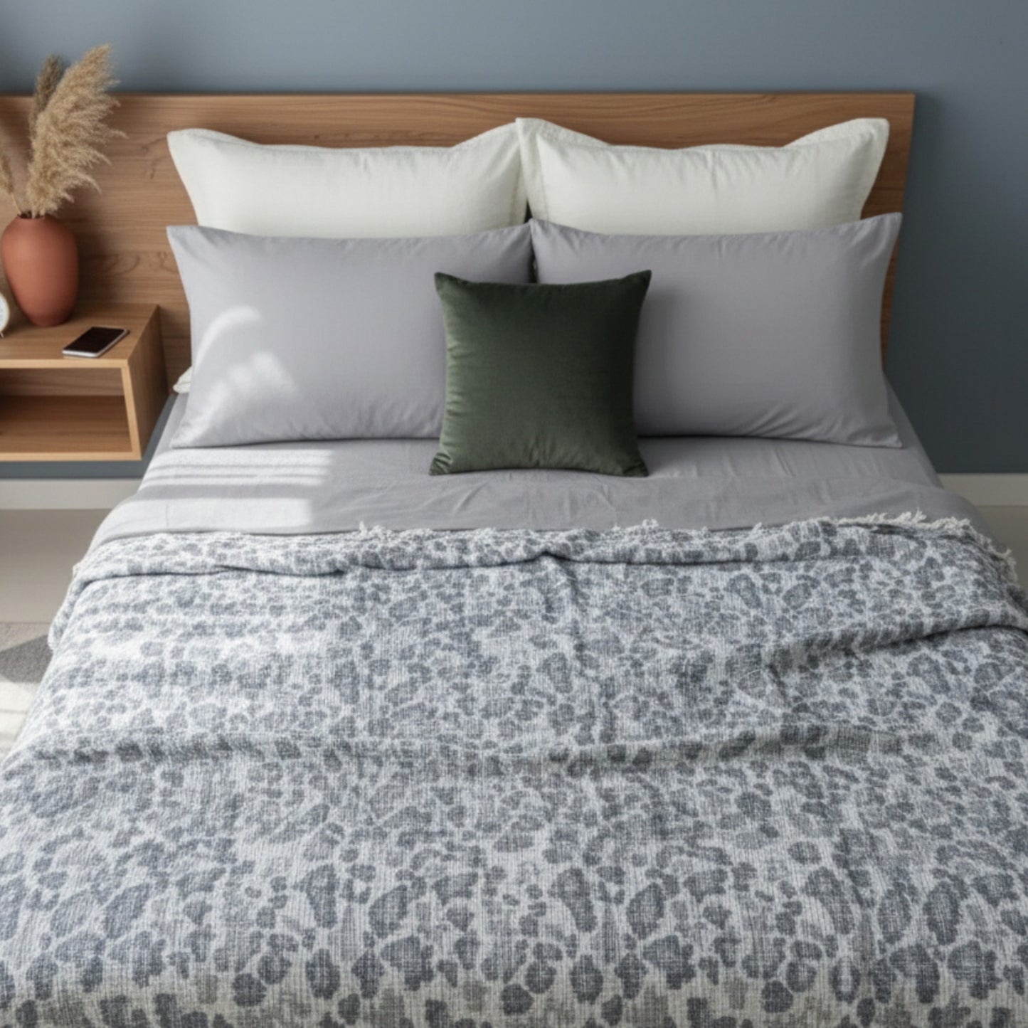 Leopard Design 4-Layer Muslin Bedspread – Elegant, Comfortable & Naturally Crafted