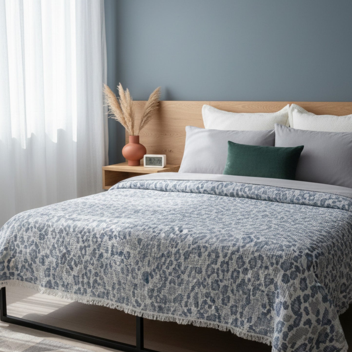 Leopard Design 4-Layer Muslin Bedspread – Elegant, Comfortable & Naturally Crafted