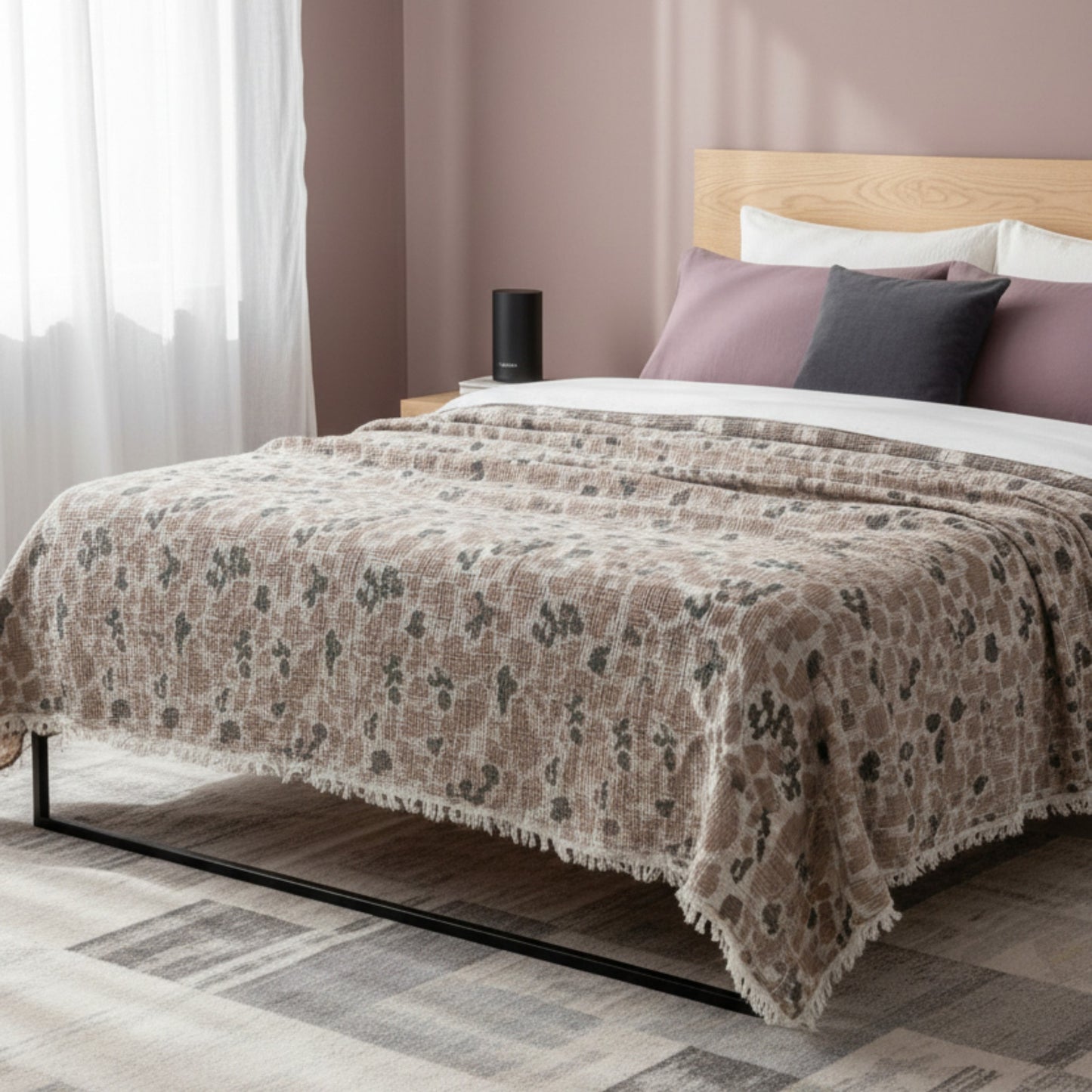 Leopard Design 4-Layer Muslin Bedspread – Elegant, Comfortable & Naturally Crafted