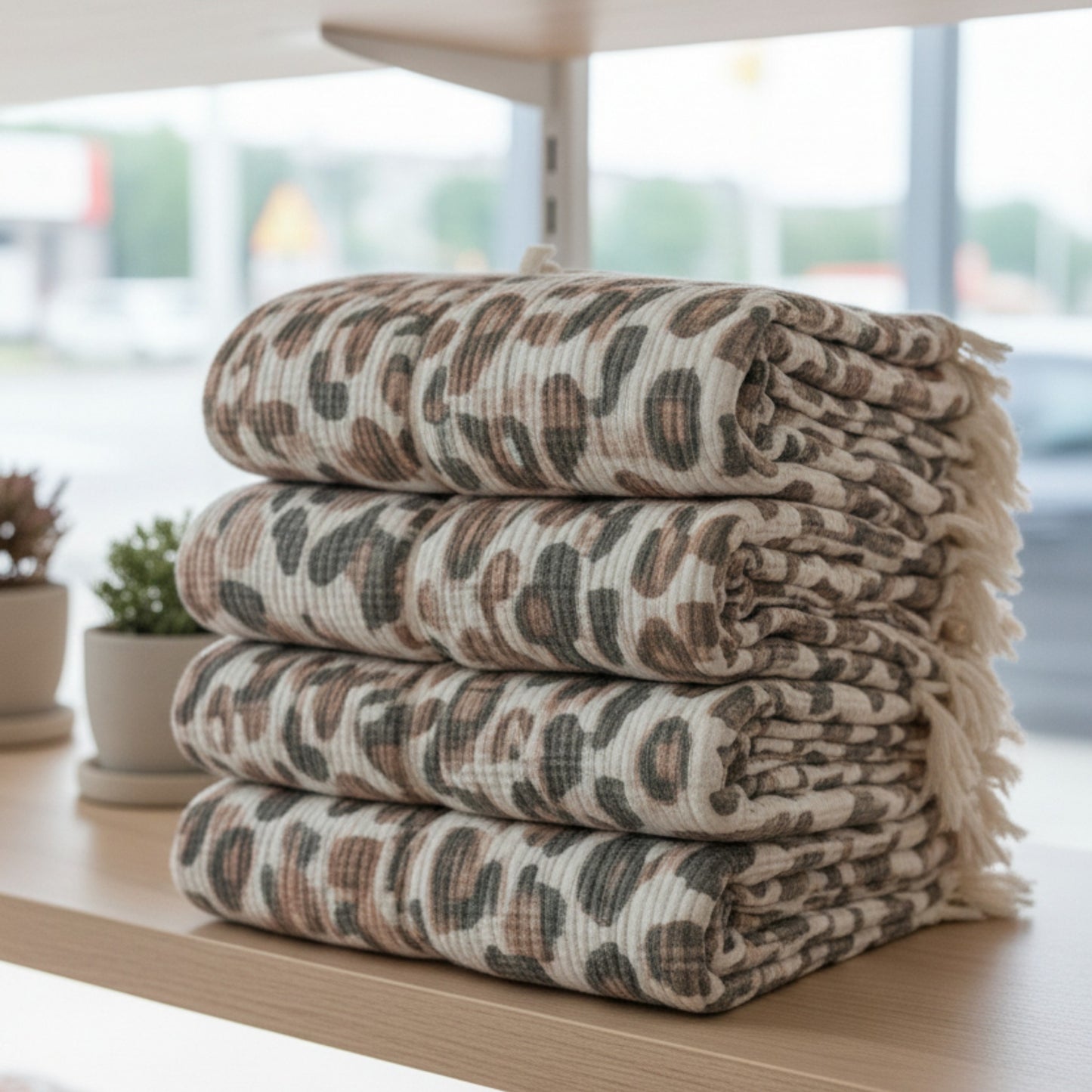 Leopard Design 4-Layer Muslin Bedspread – Elegant, Comfortable & Naturally Crafted