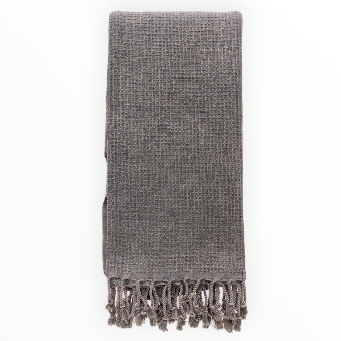 Natural Cotton Hand-Woven Stone Washed Waffle Turkish Towel