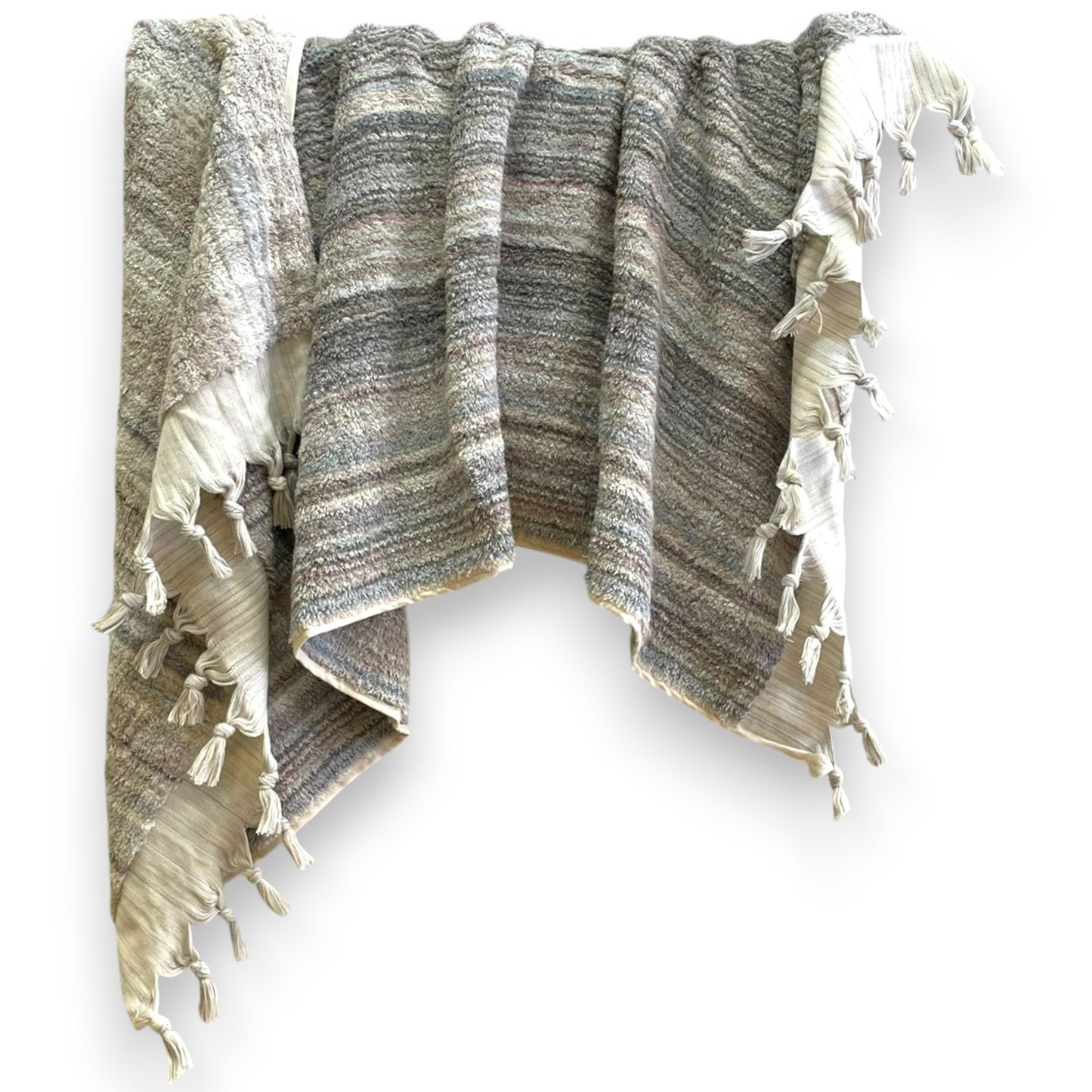 Natural Cotton Hand-Woven Turkish Terry Hammam Towel