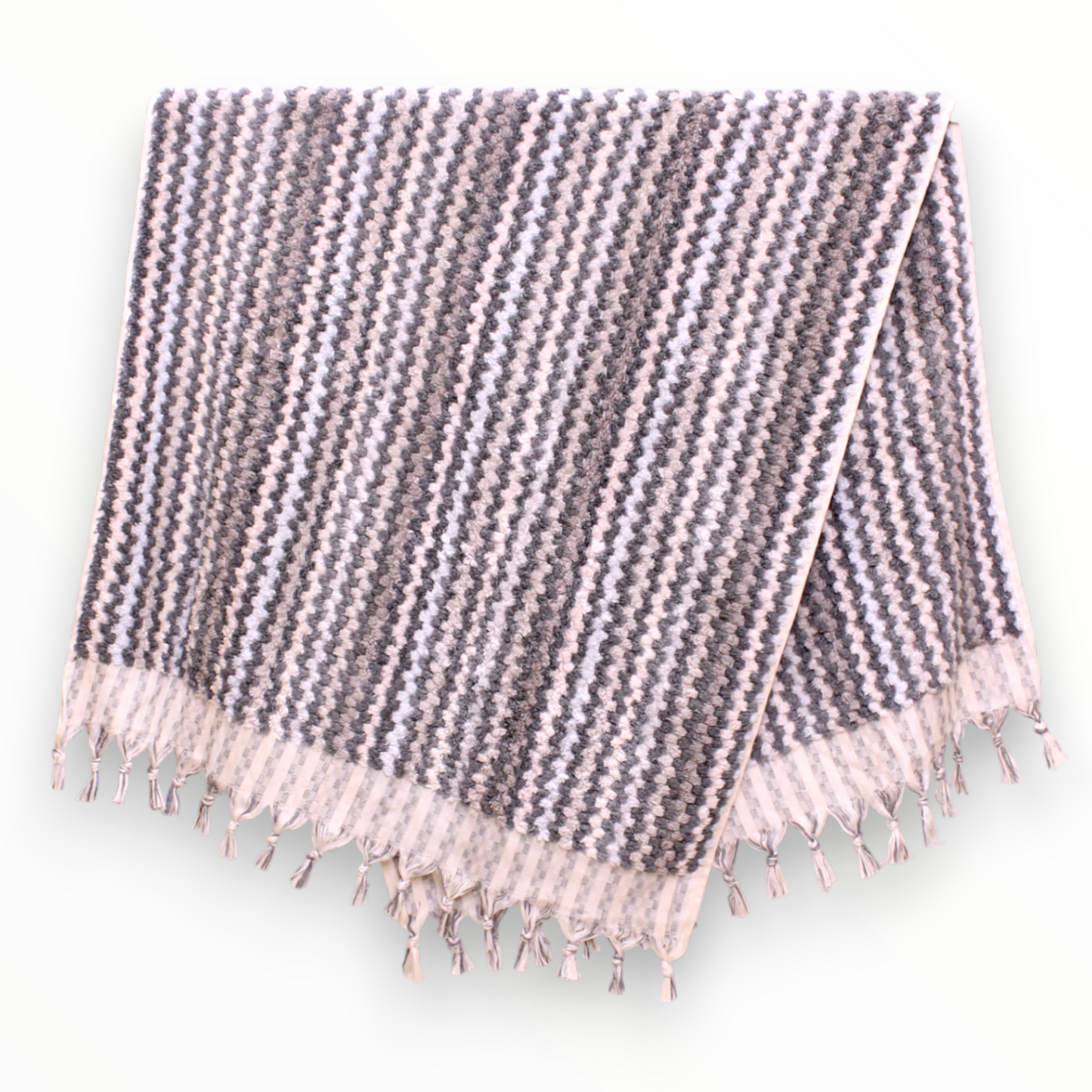 Designer Natural Cotton Hand-Woven Turkish Terry Hammam Towel