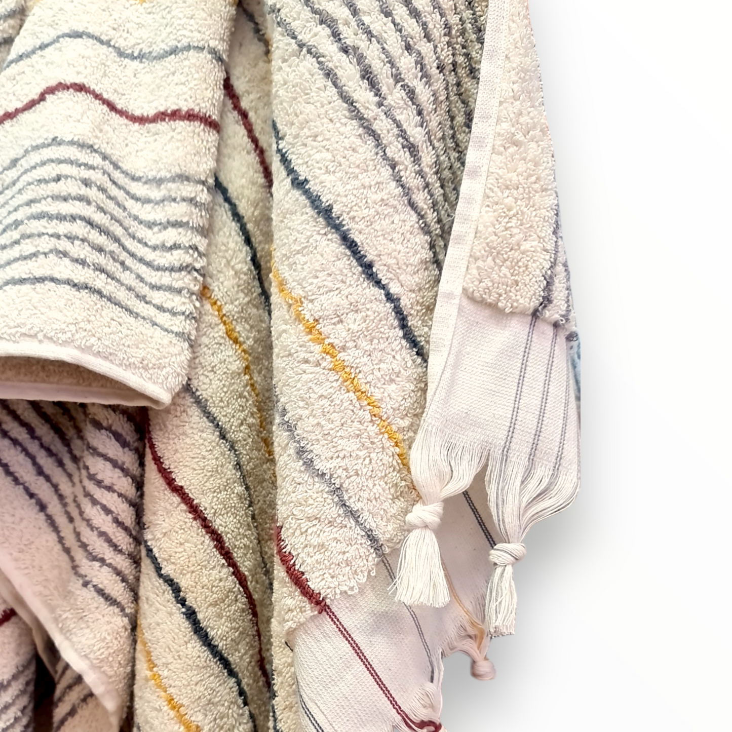 Natural Cotton Hand-Woven Turkish Terry Hammam Towel