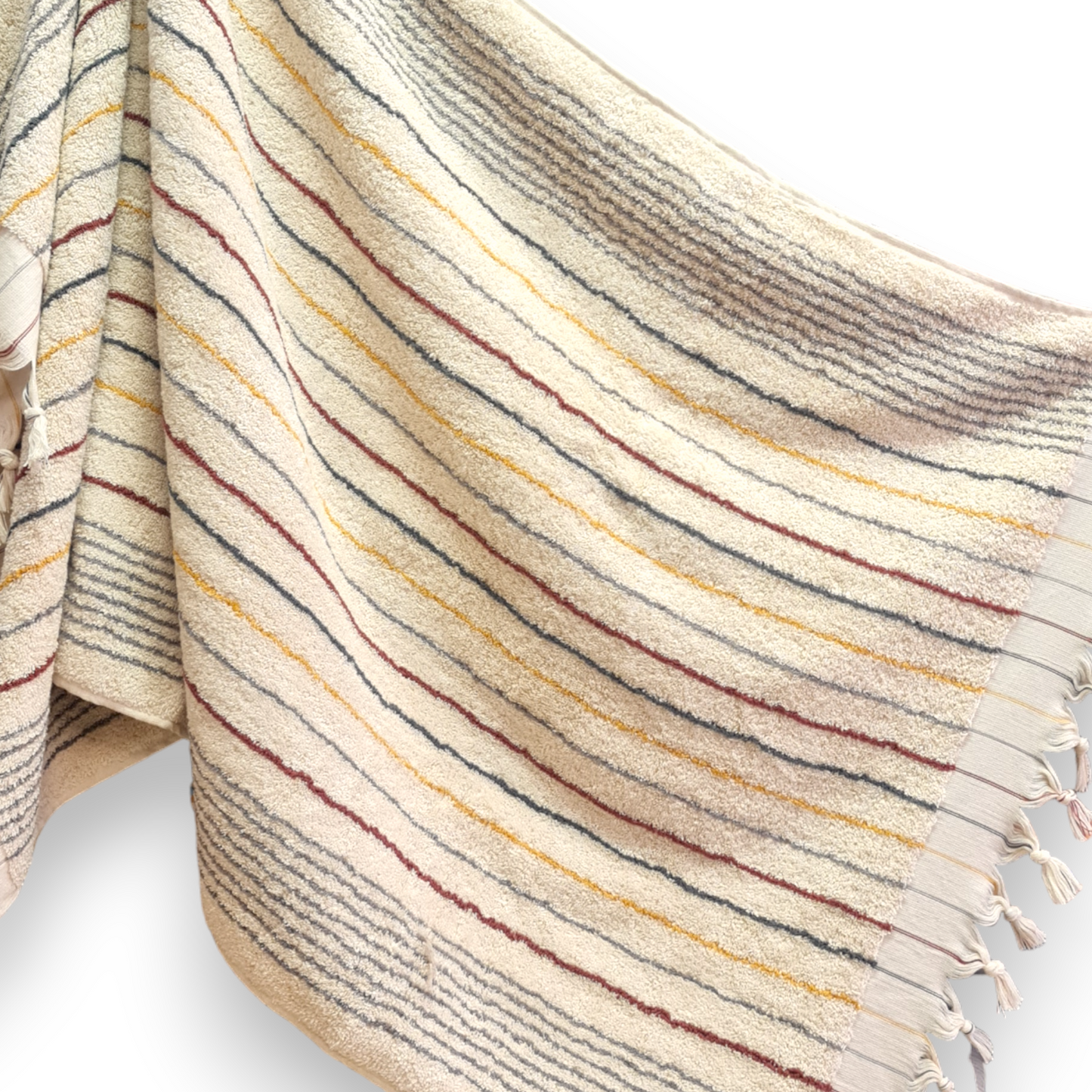 Natural Cotton Hand-Woven Turkish Terry Hammam Towel