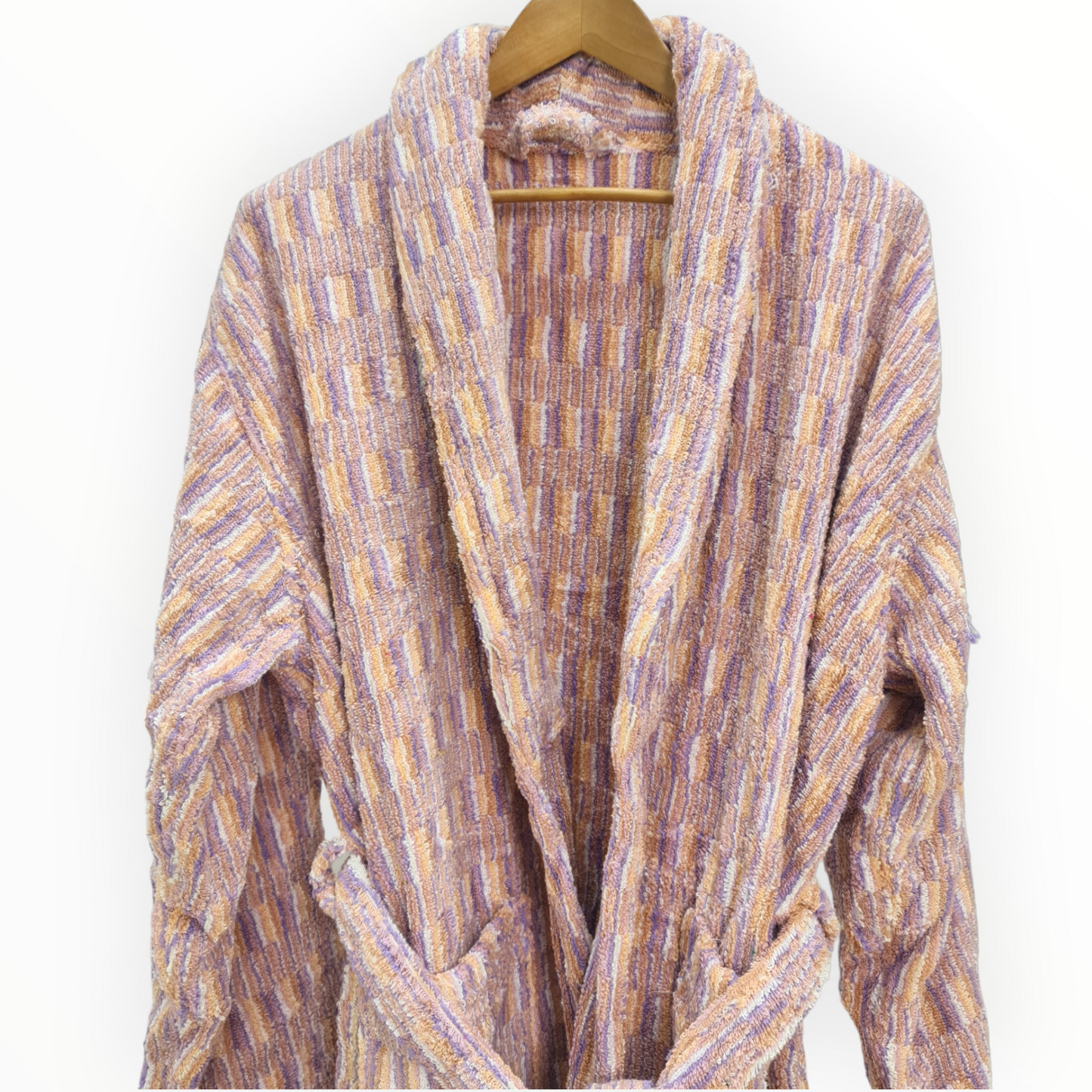 Natural Cotton Hand-Woven Unisex One Size Terry Towel Bathrobe