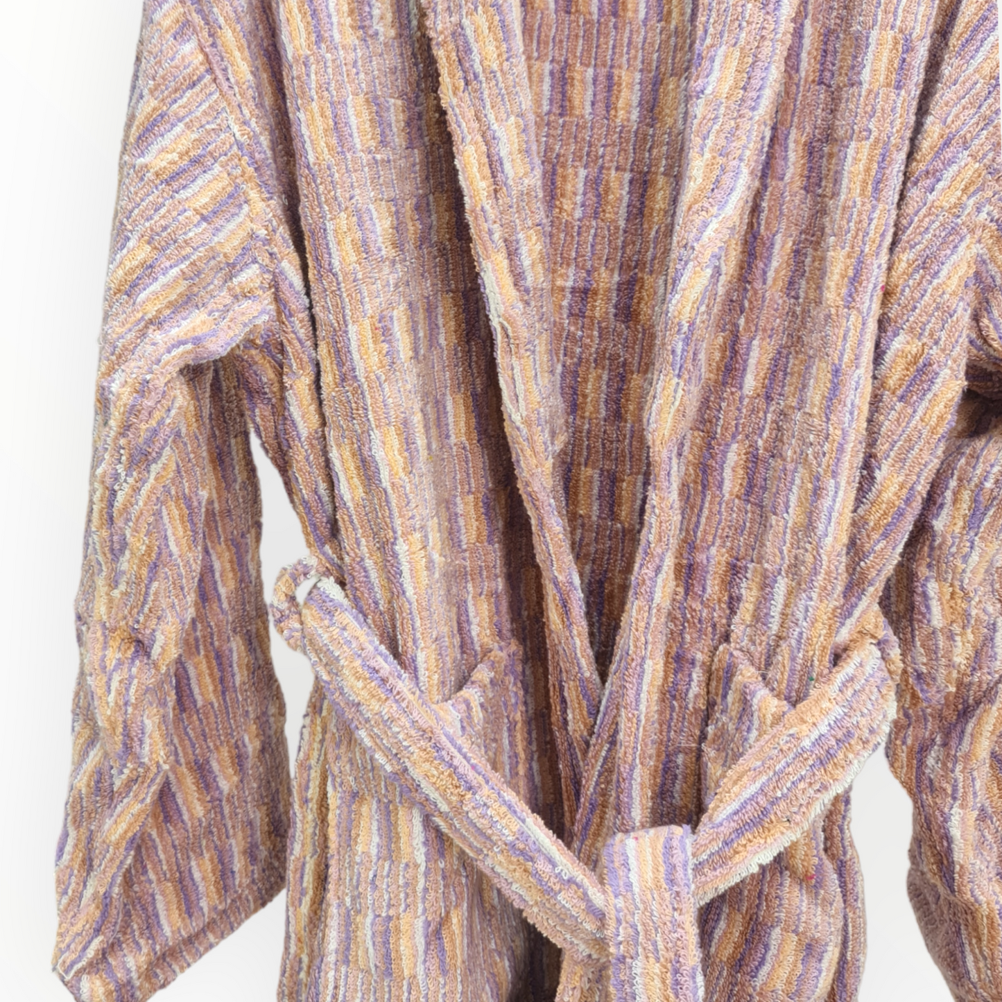 Natural Cotton Hand-Woven Unisex One Size Terry Towel Bathrobe