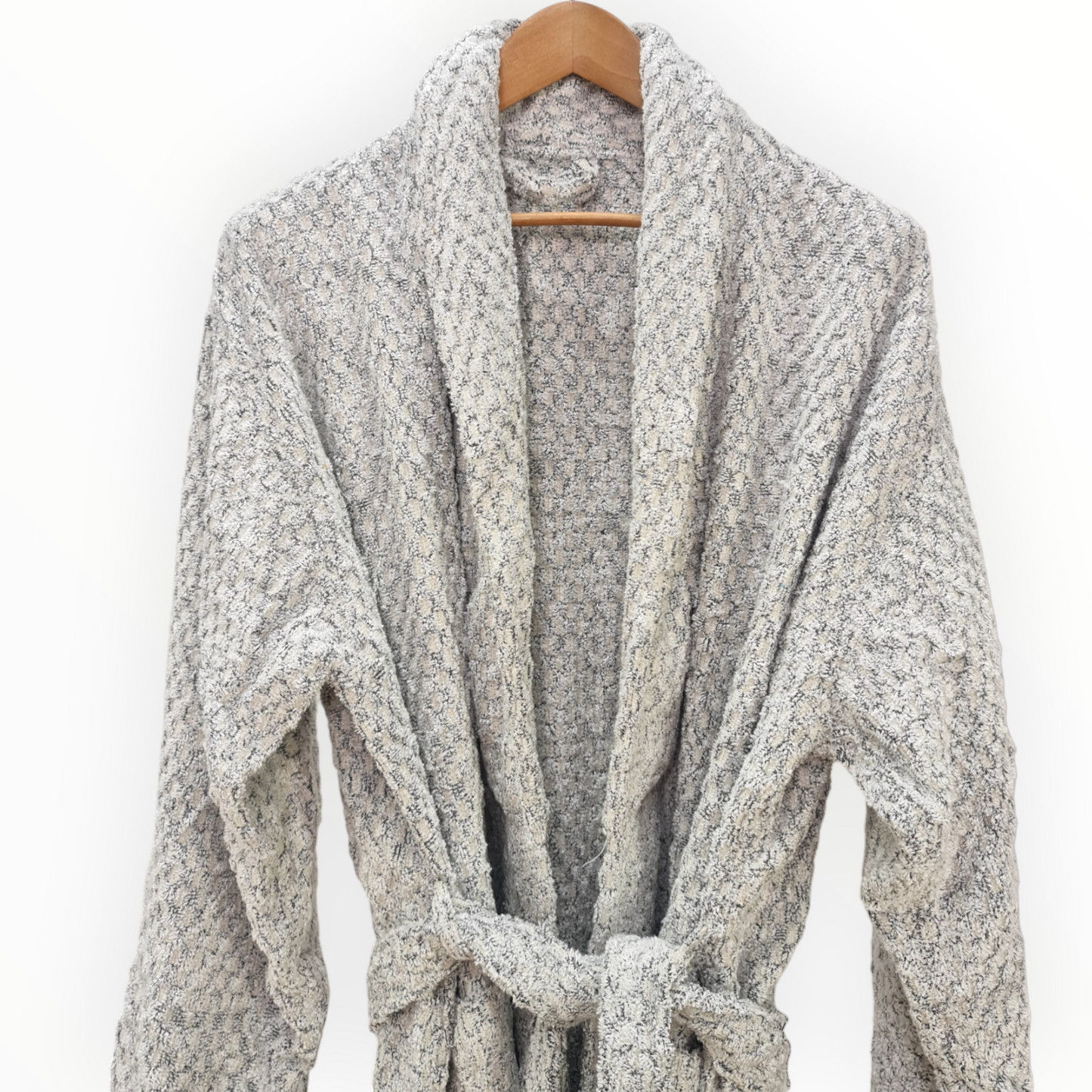 Natural Cotton Hand-Woven Unisex One Size Terry Towel Bathrobe
