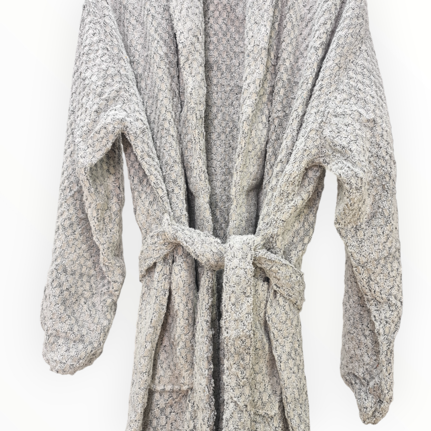 Natural Cotton Hand-Woven Unisex One Size Terry Towel Bathrobe