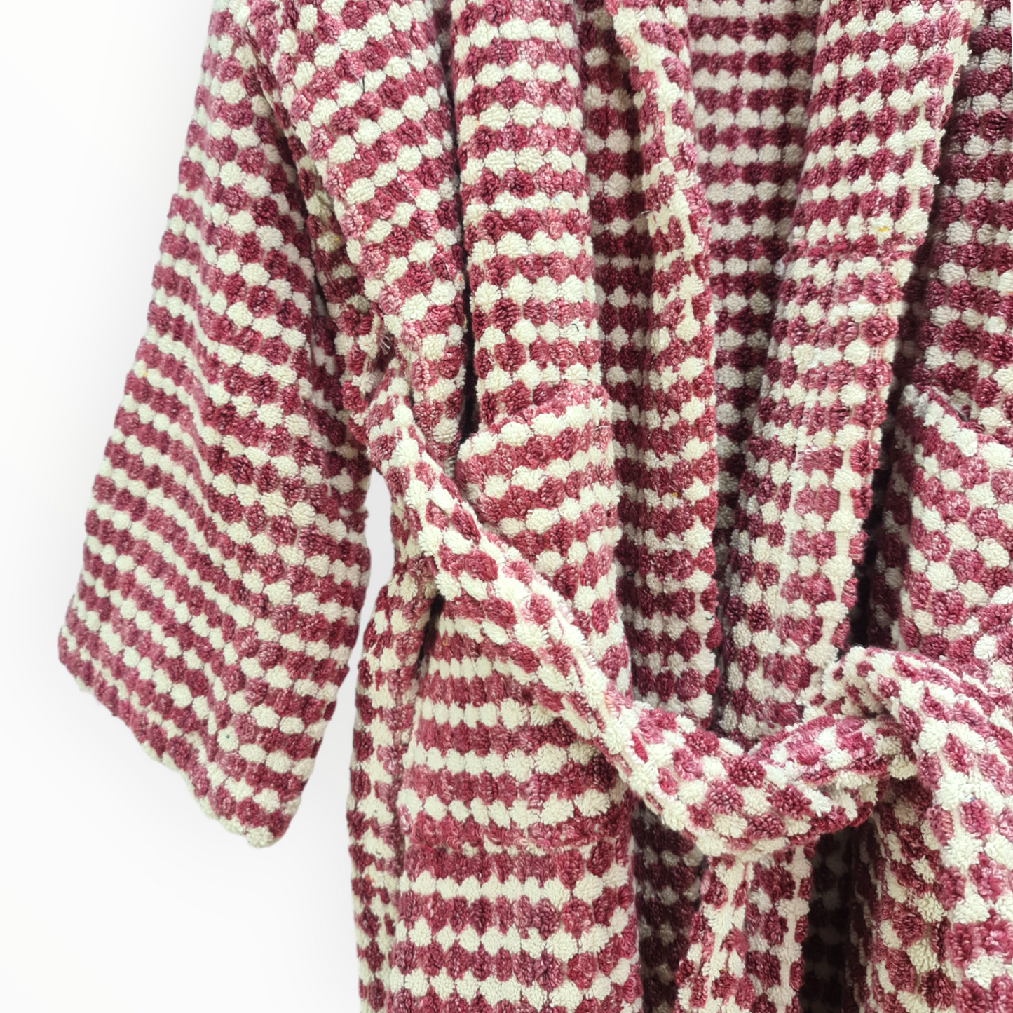Natural Cotton Hand-Woven Unisex One Size Terry Towel Bathrobe