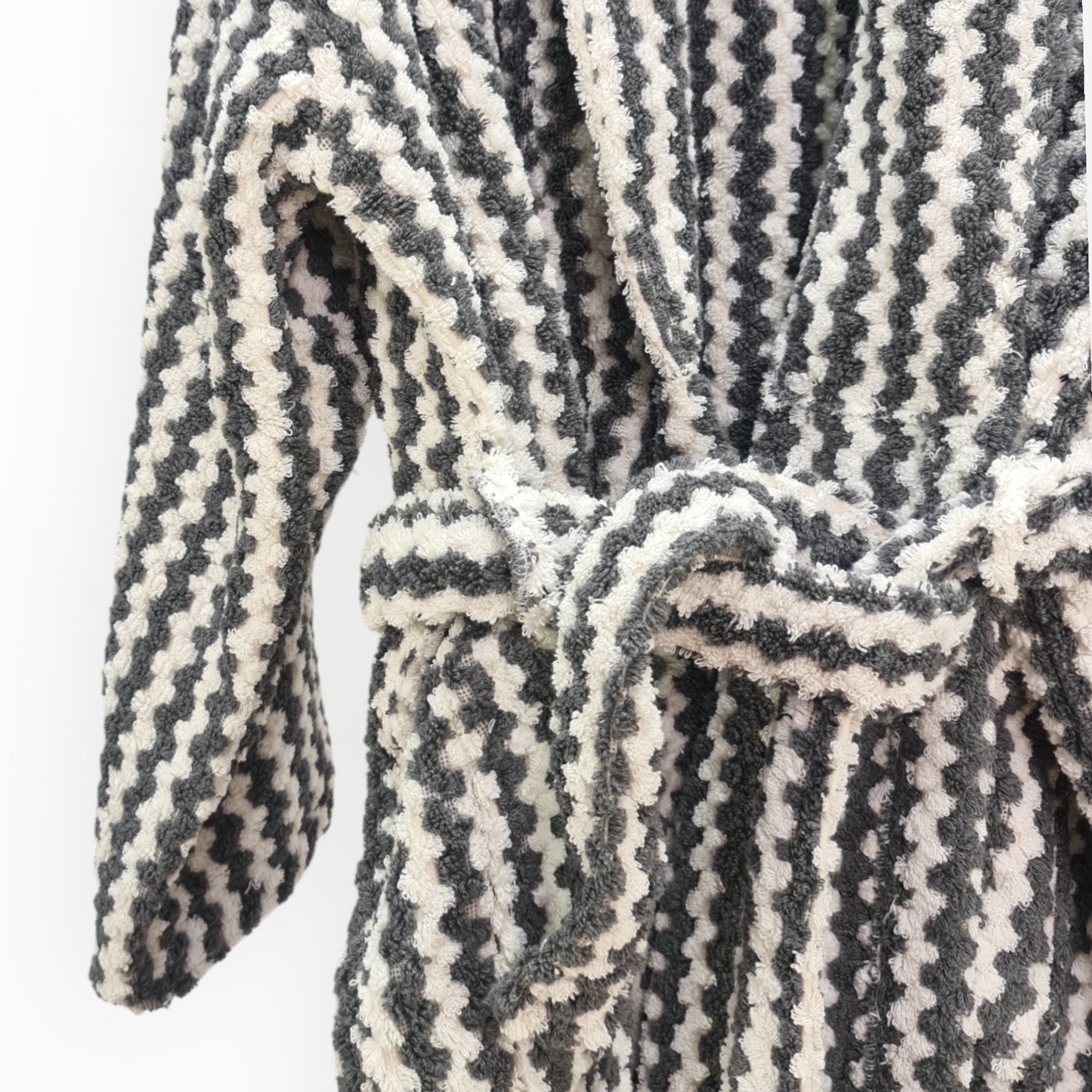 Natural Cotton Hand-Woven Unisex One Size Terry Towel Bathrobe