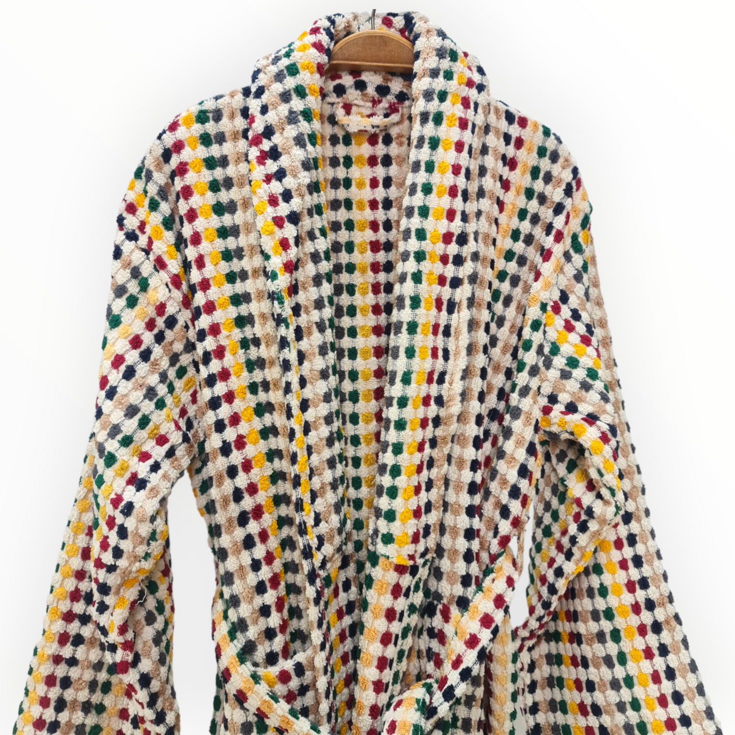Natural Cotton Hand-Woven Unisex One Size Terry Towel Bathrobe