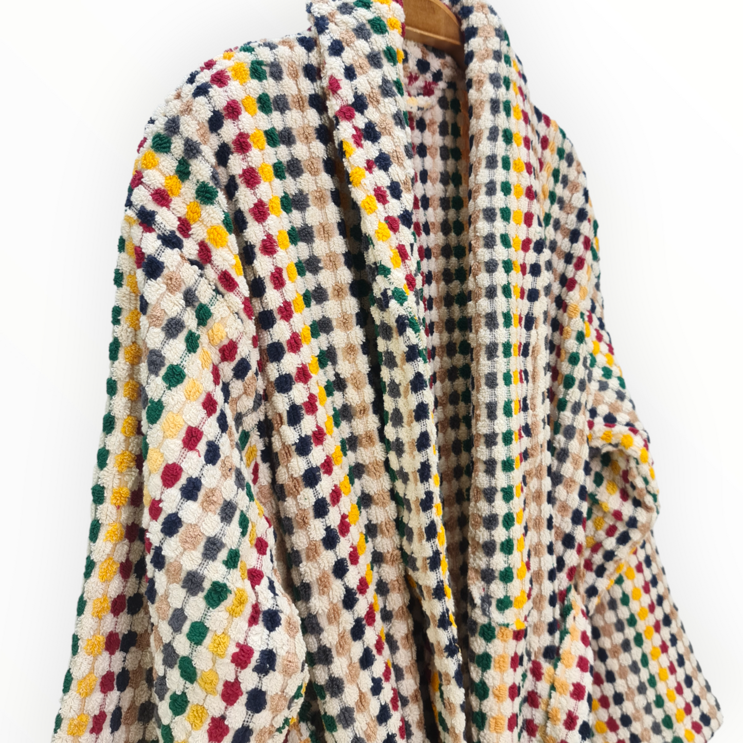 Natural Cotton Hand-Woven Unisex One Size Terry Towel Bathrobe