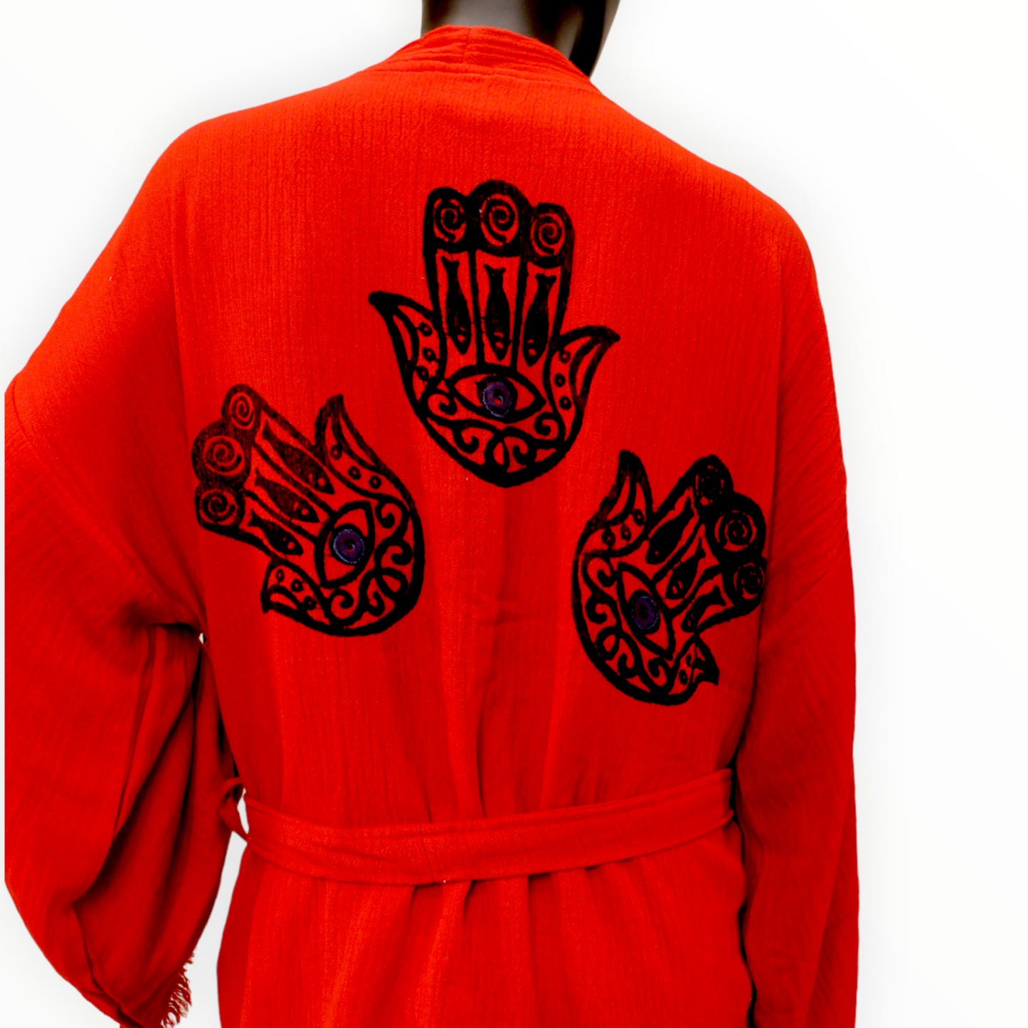 Natural Cotton Kimono Jacket Pants Set