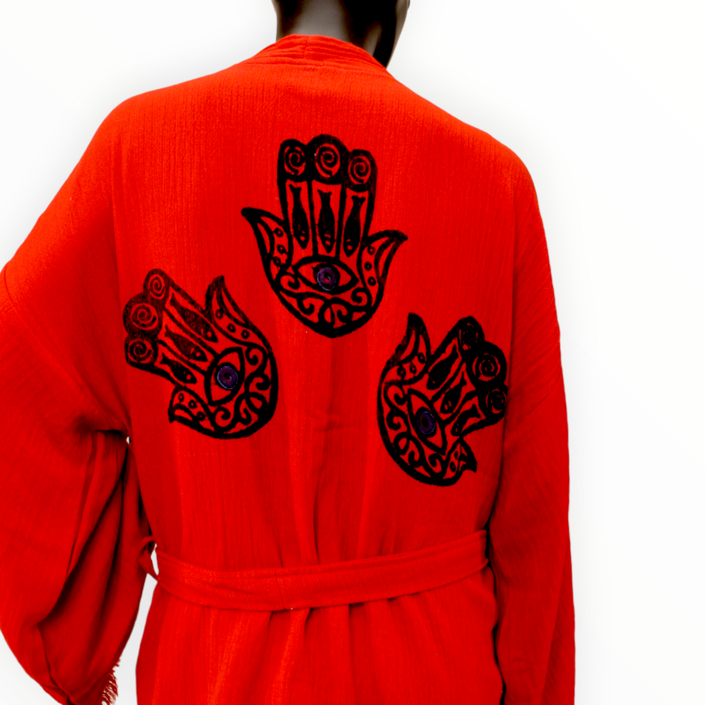 Natural Cotton Kimono Jacket Pants Set