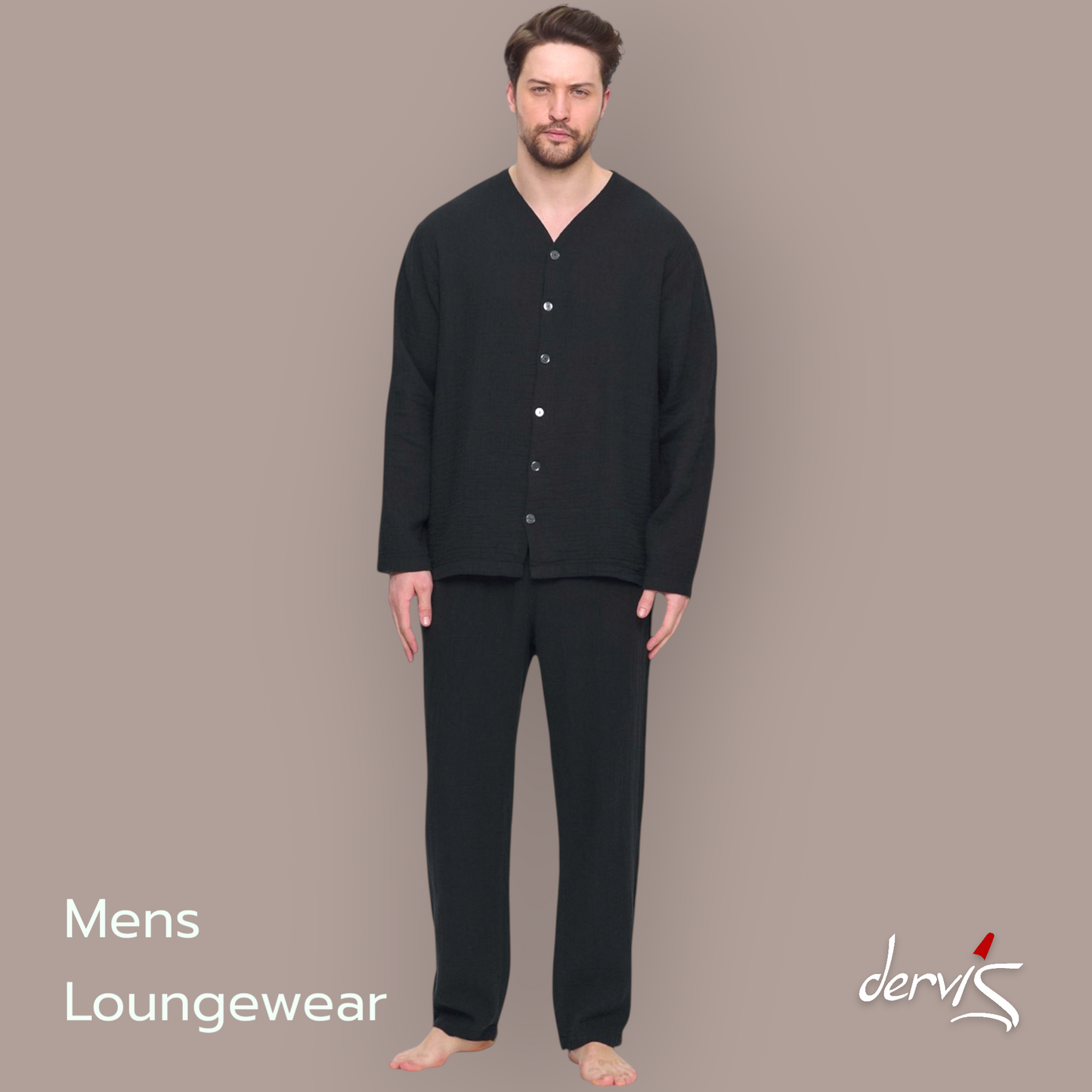 Natural Cotton Muslin Handmade Men's Pajamas